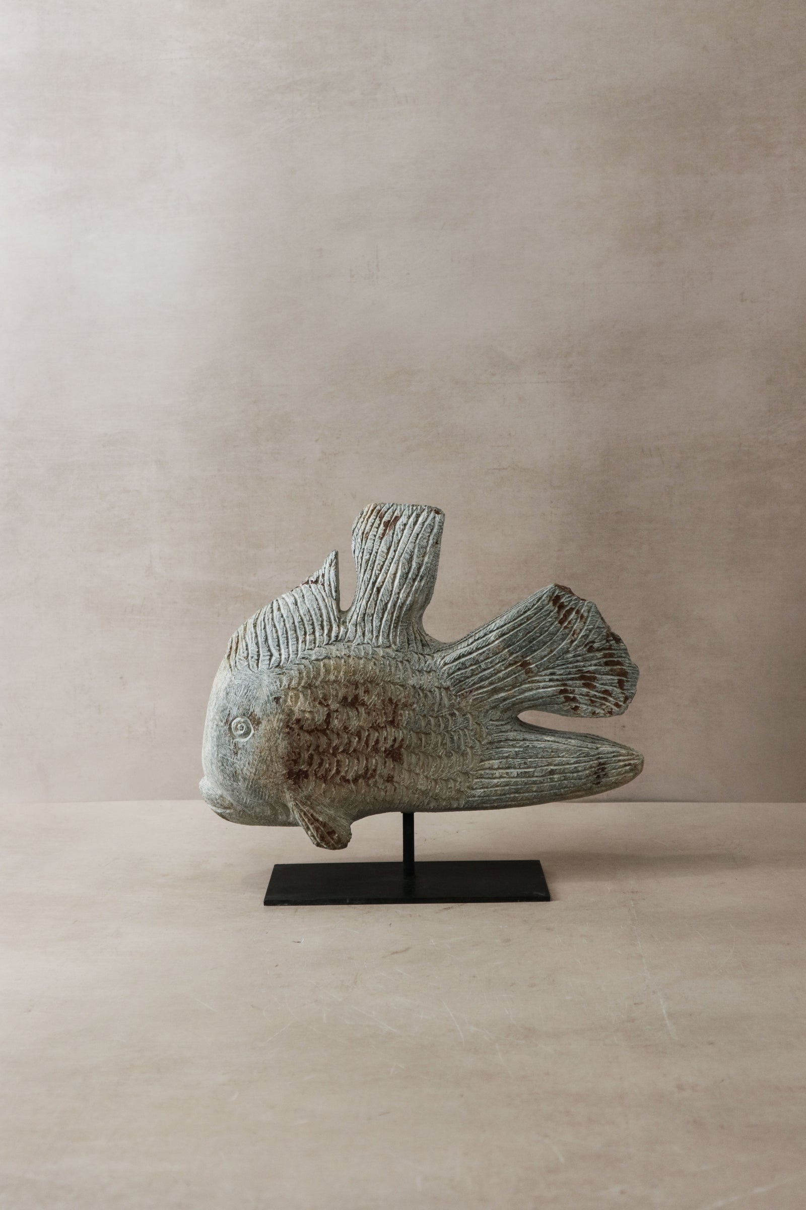 Stone Fish Sculpture - Zimbabwe - 38.2