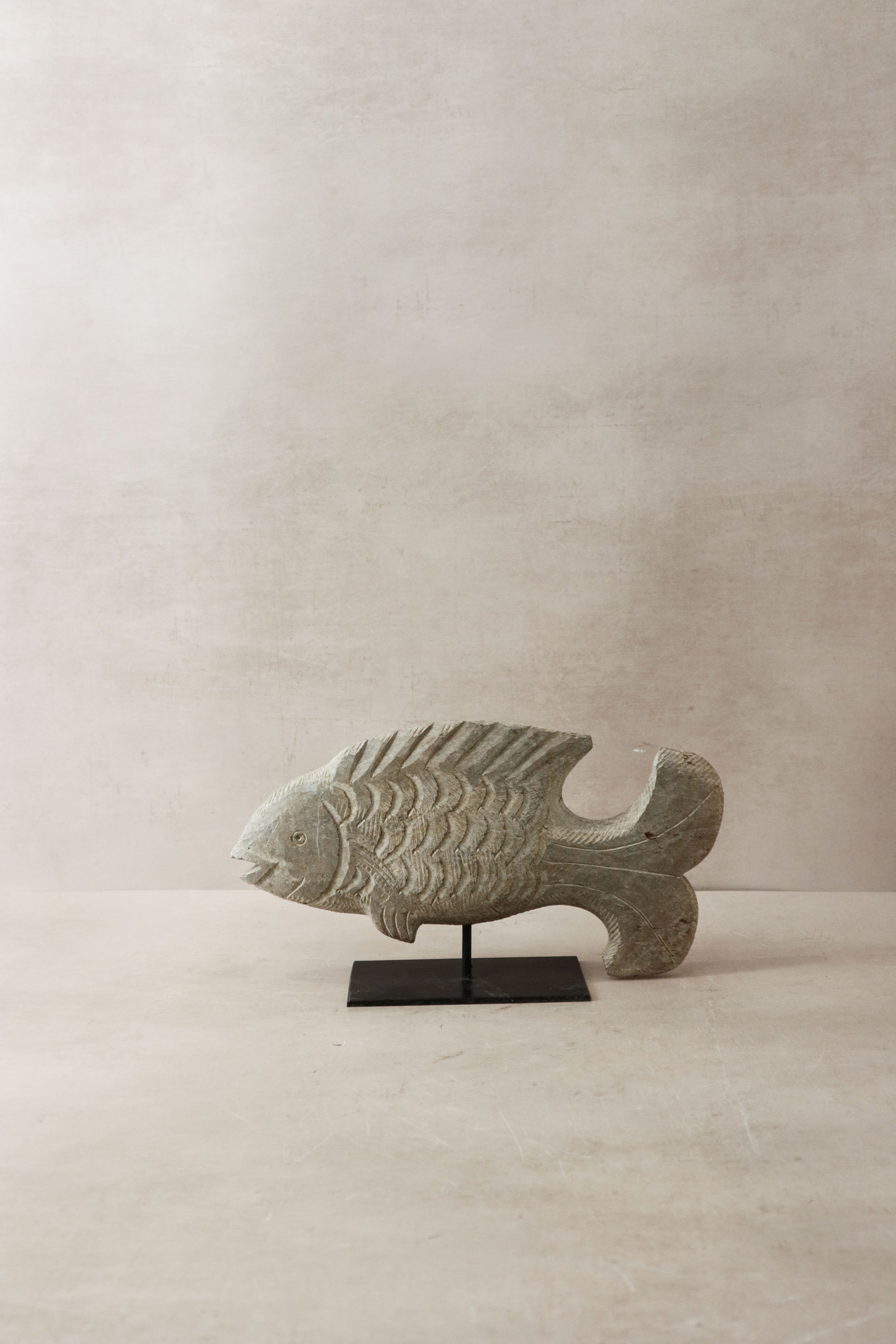 Stone Fish Sculpture - Zimbabwe - 36.2
