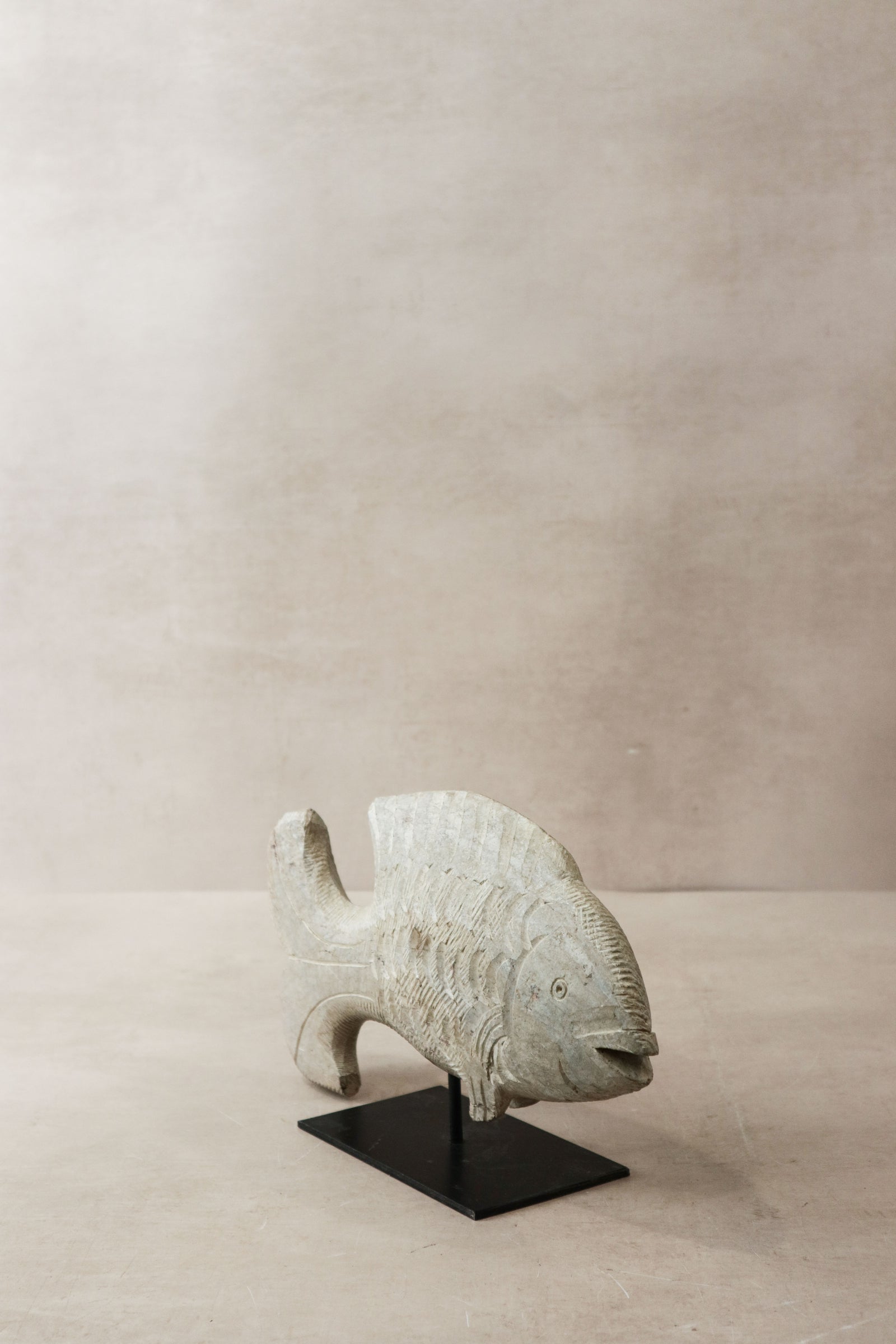 Stone Fish Sculpture - Zimbabwe - 36.2