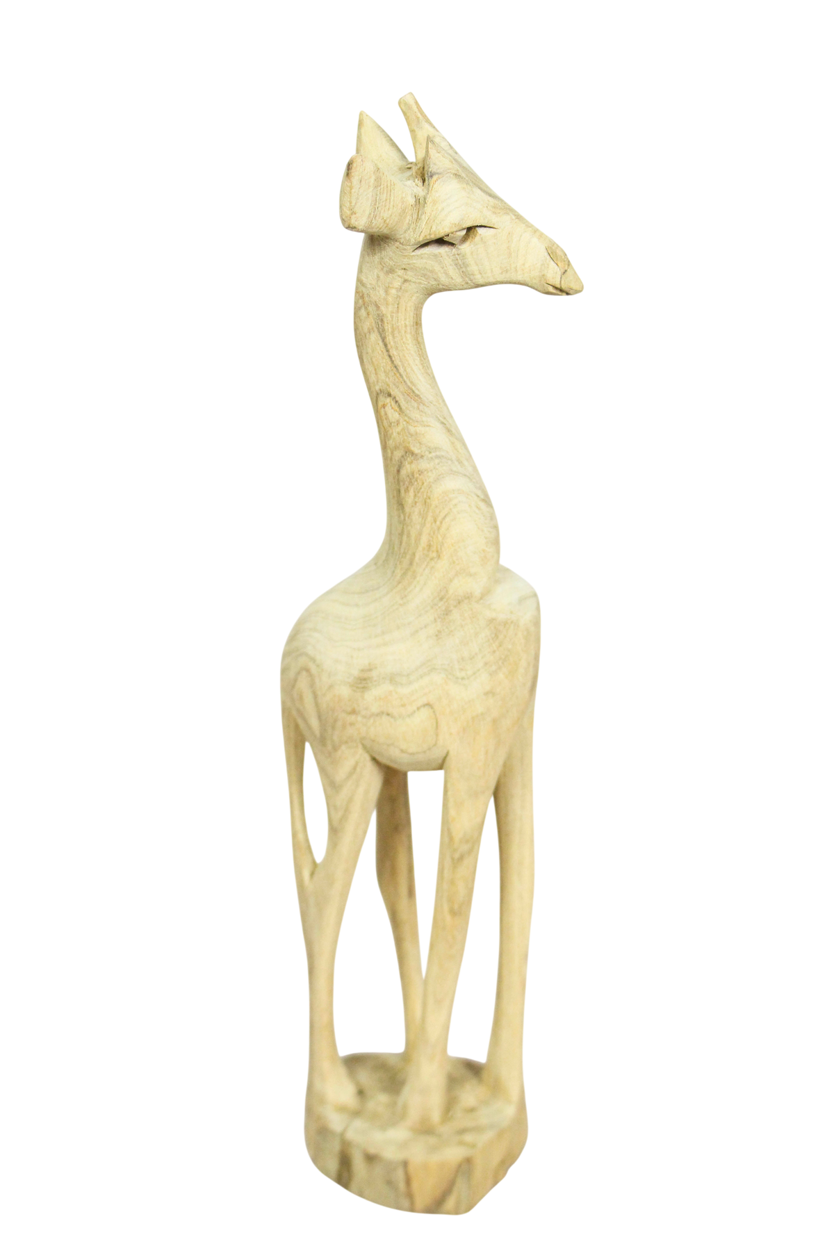 Hand-carved Swazi jacaranda wood giraffe sculpture — view 5