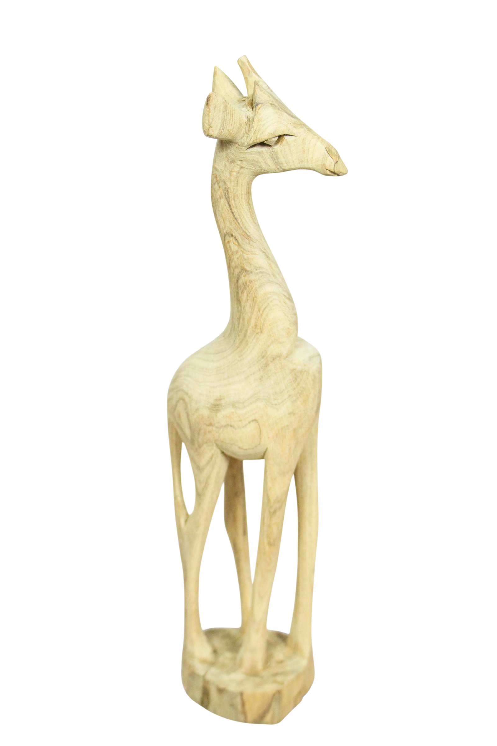 Hand-carved Swazi jacaranda wood giraffe sculpture — view 5