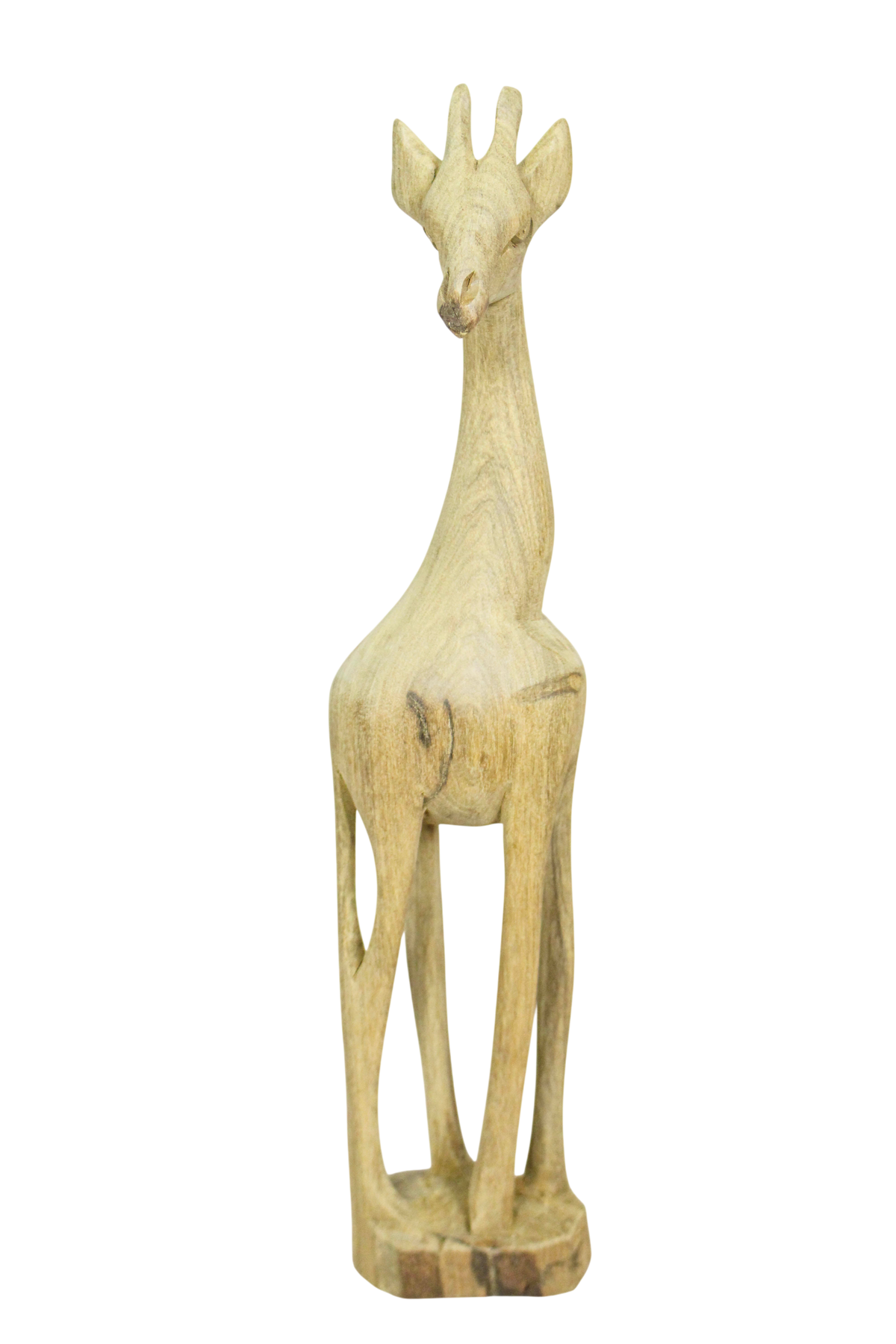 Hand-carved Swazi jacaranda wood giraffe sculpture — view 5