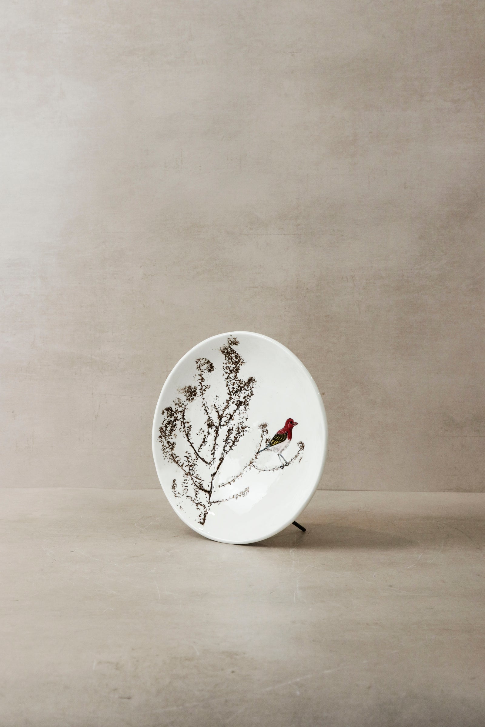 Fynbos & Bird ceramic plate n°19