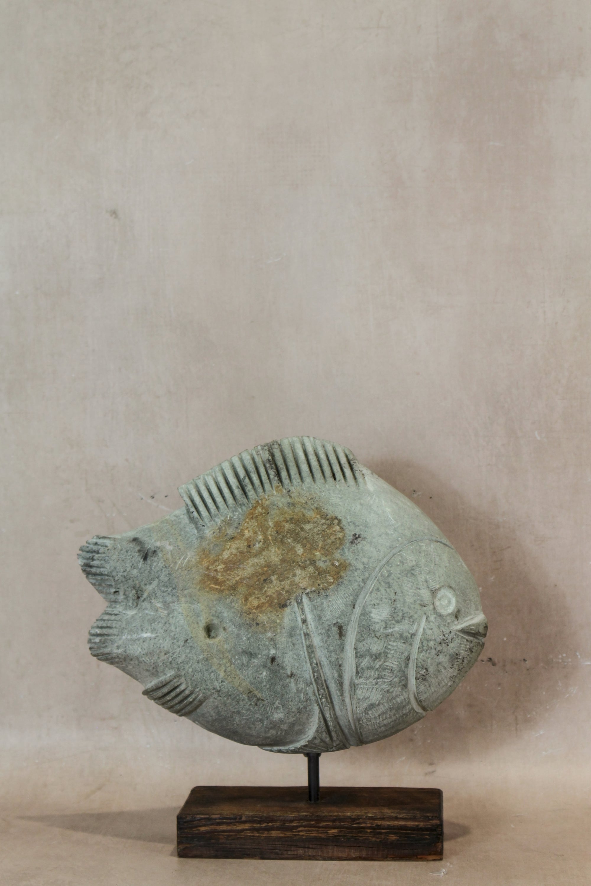 Stone Fish Sculpture - Zimbabwe - 159.1