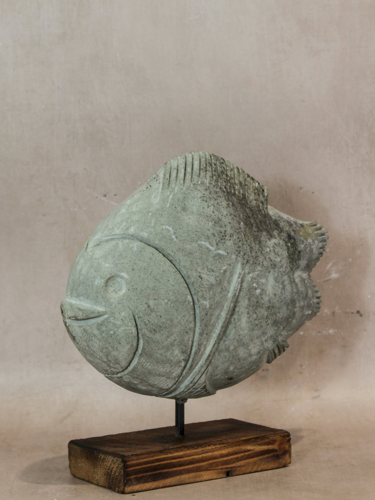 Stone Fish Sculpture - Zimbabwe - 159.1