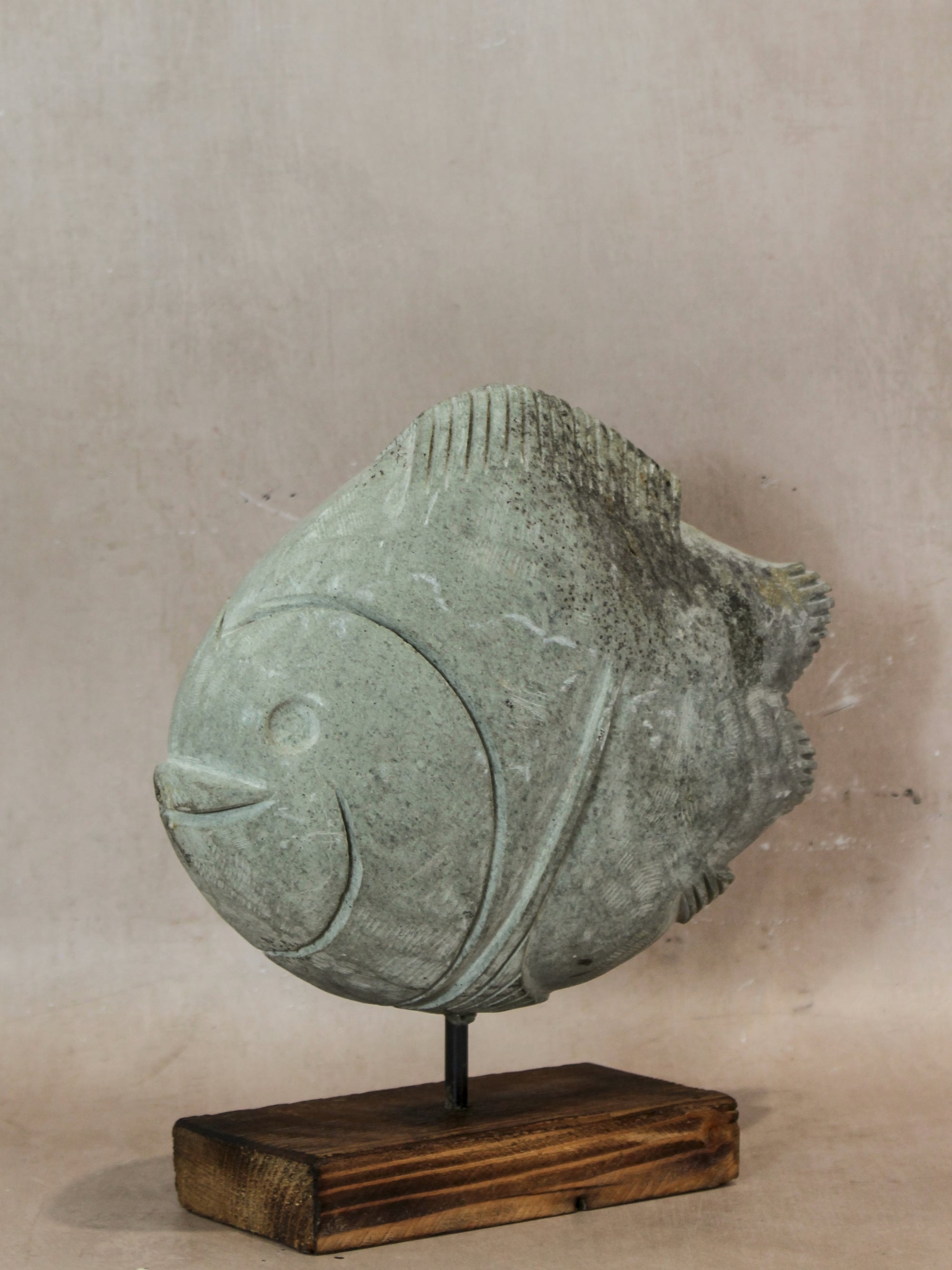 Stone Fish Sculpture - Zimbabwe - 159.1