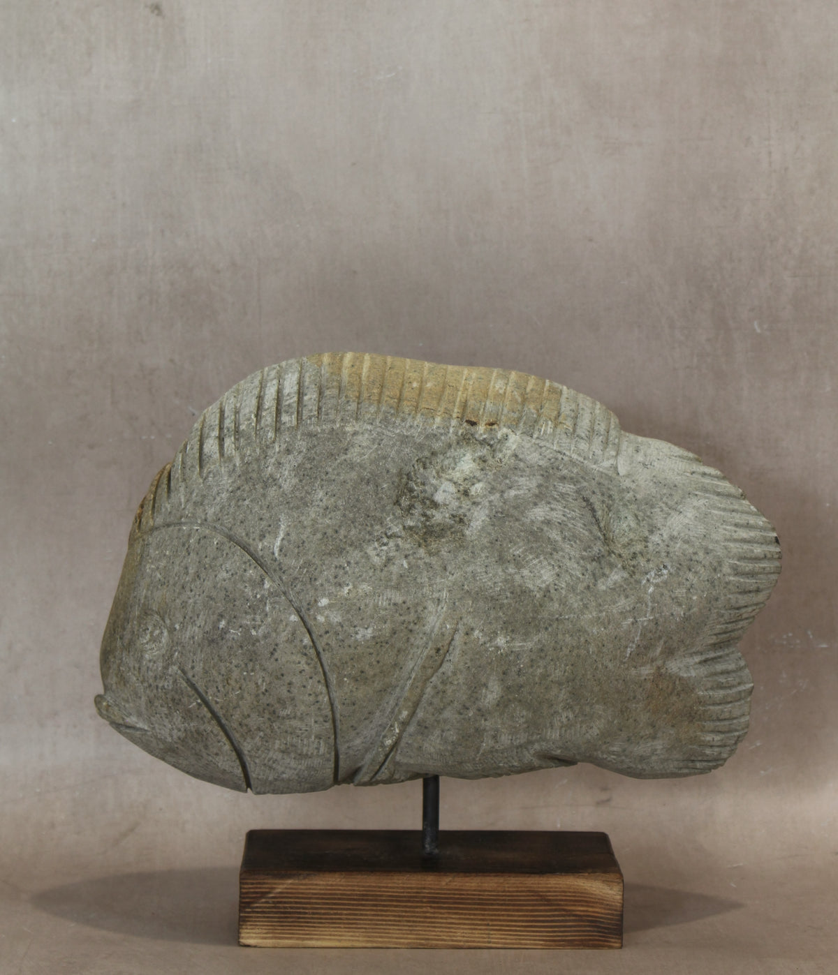 Stone Fish Sculpture - Zimbabwe - 159.2