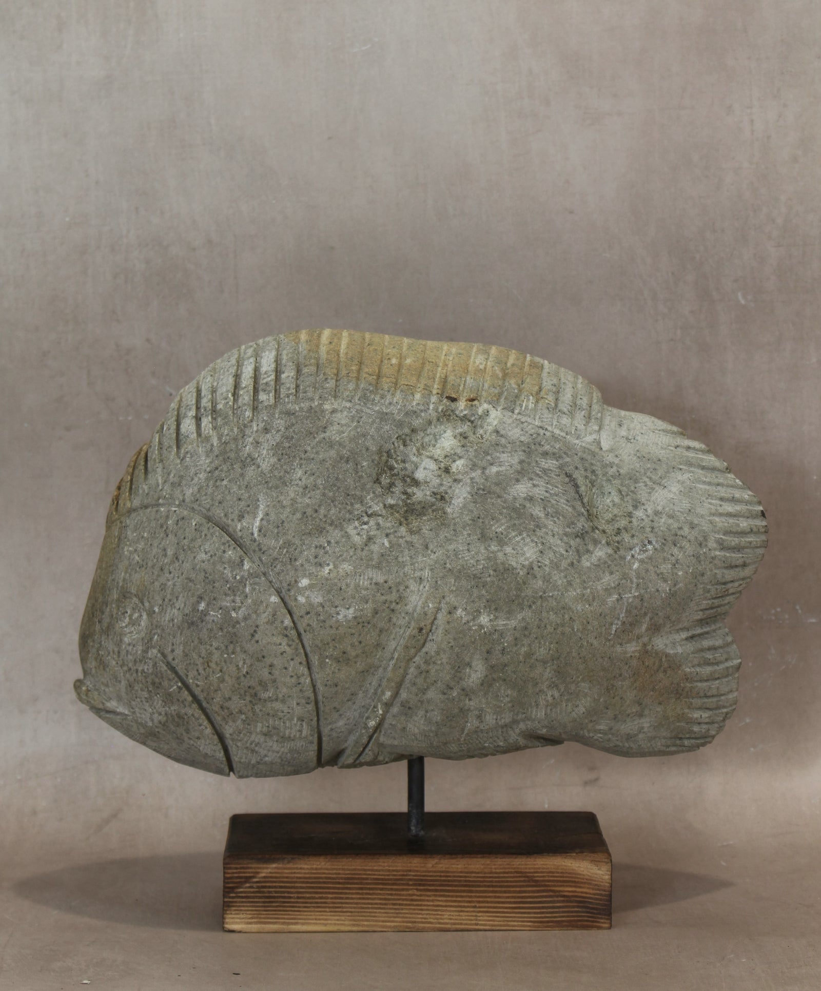 Stone Fish Sculpture - Zimbabwe - 159.2
