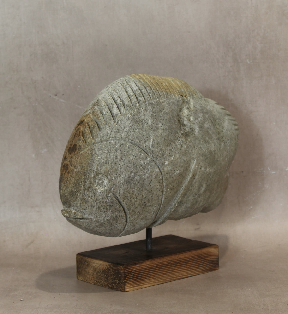 Stone Fish Sculpture - Zimbabwe - 159.2