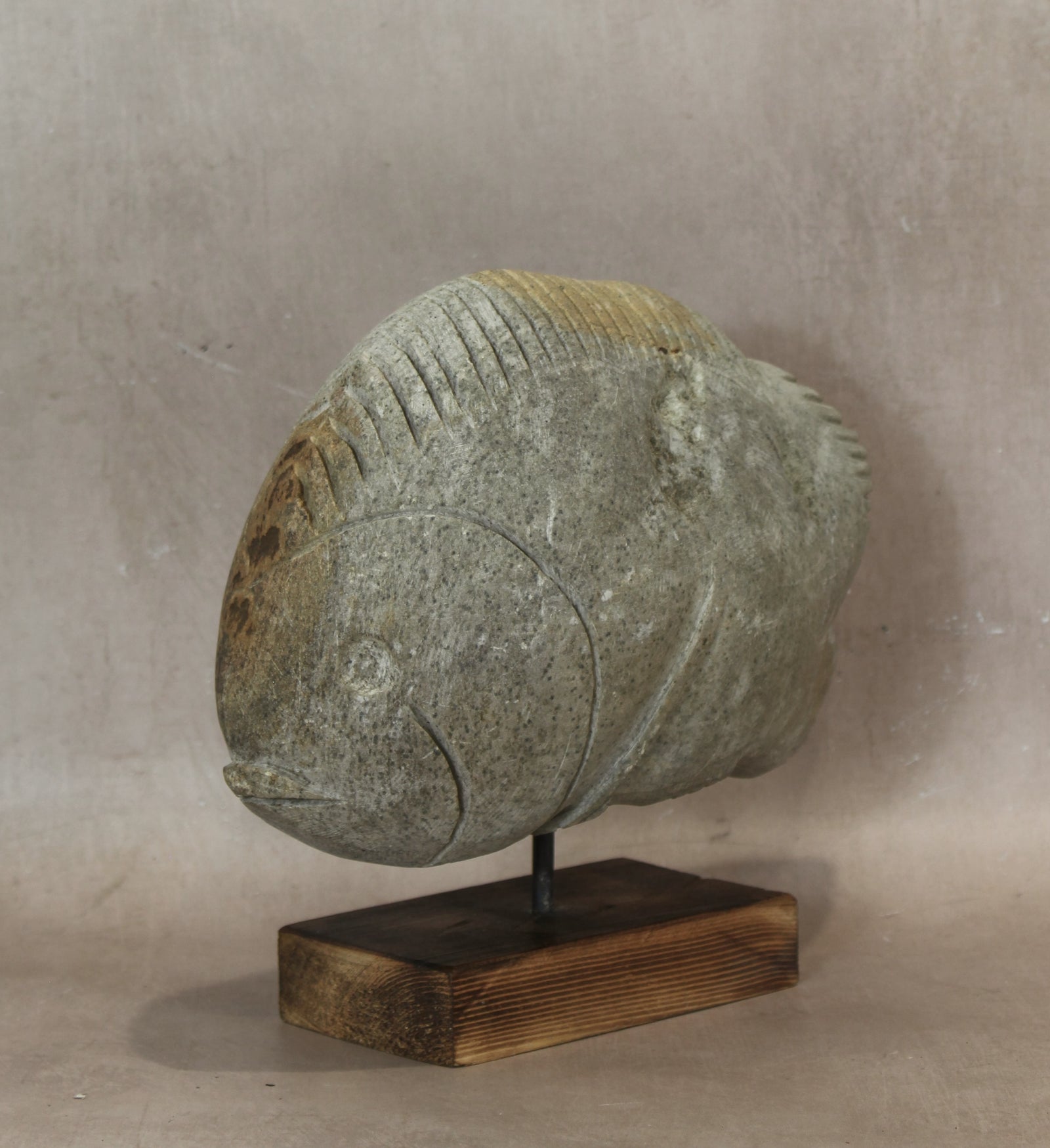 Stone Fish Sculpture - Zimbabwe - 159.2