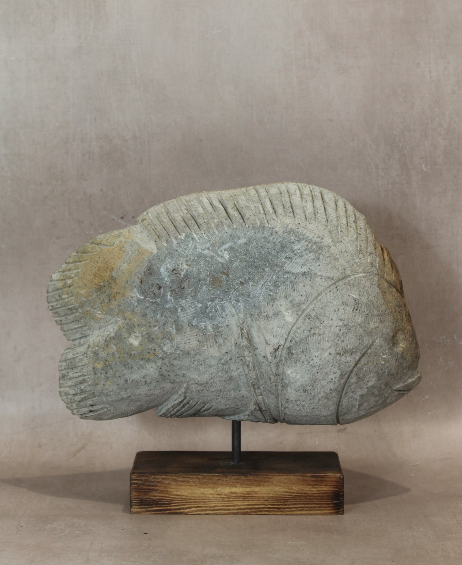 Stone Fish Sculpture - Zimbabwe - 159.2