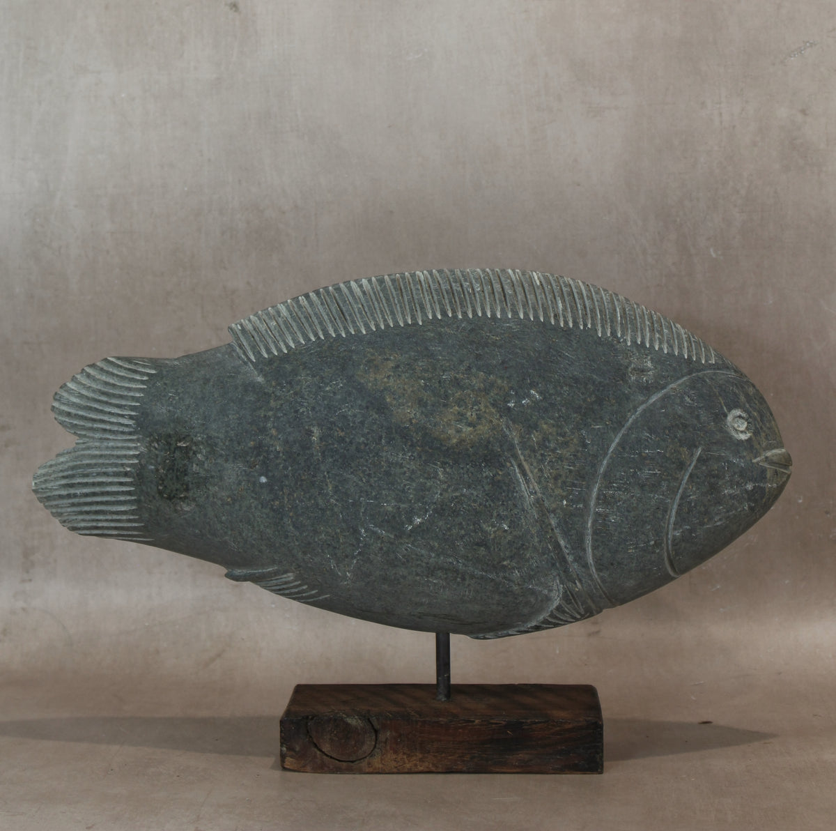 Stone Fish Sculpture - Zimbabwe - 159.3