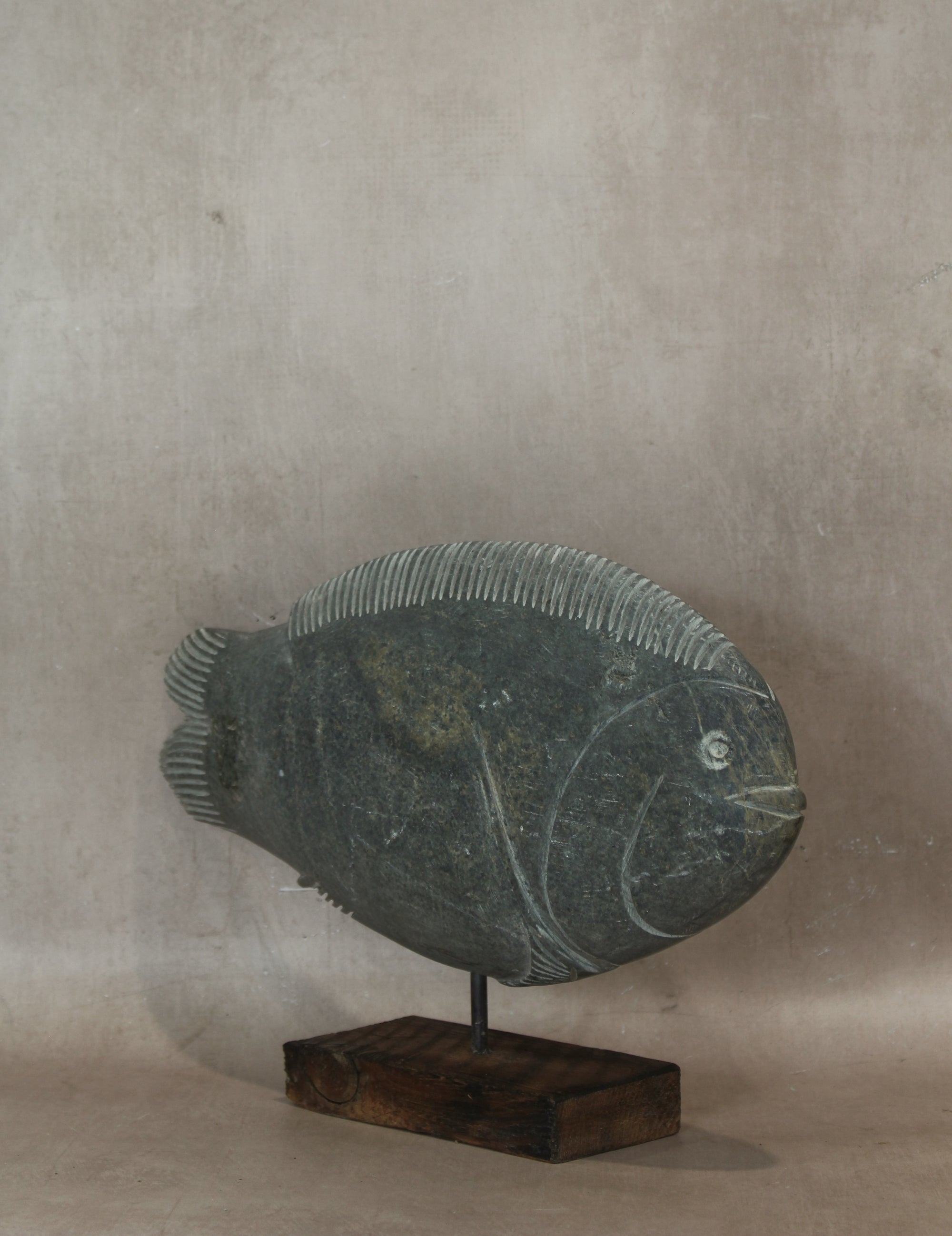 Stone Fish Sculpture - Zimbabwe - 159.3