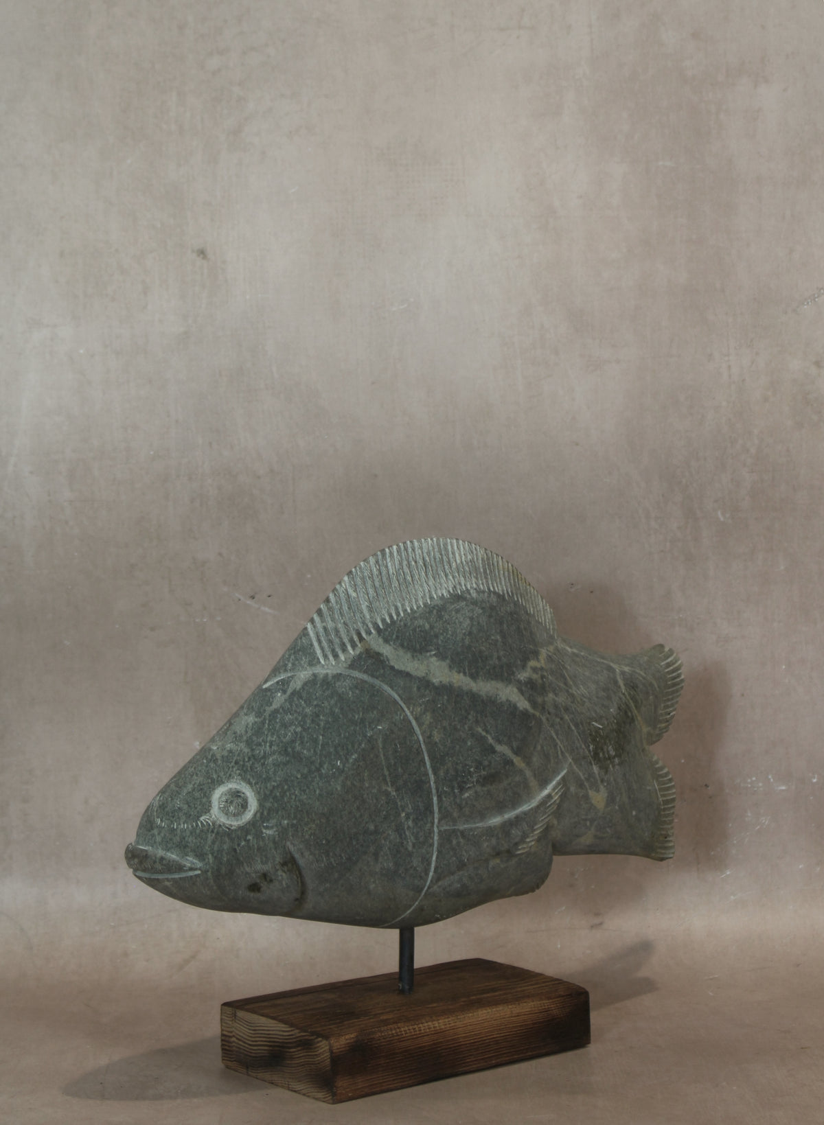 Stone Fish Sculpture - Zimbabwe - 159.4
