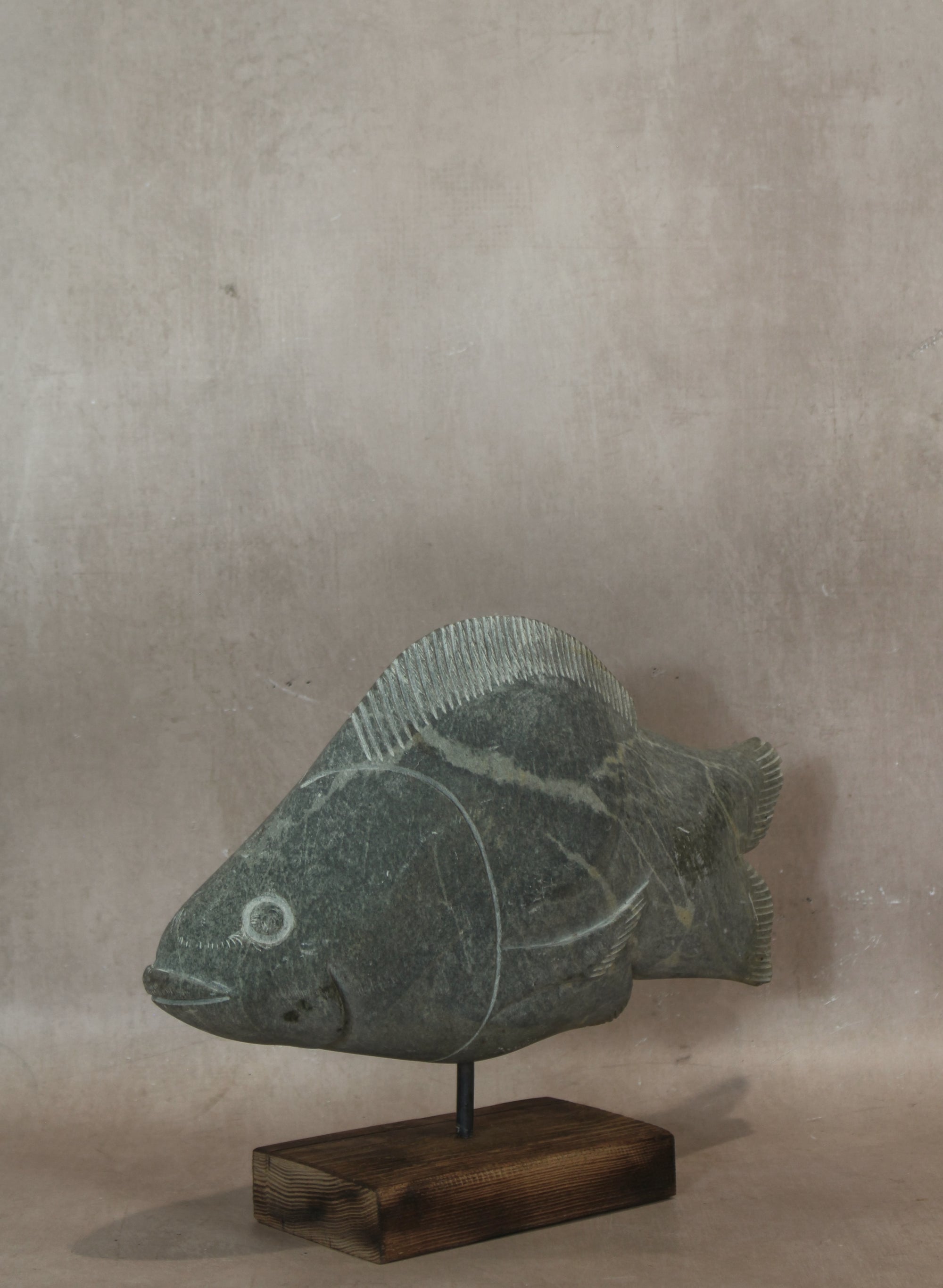Stone Fish Sculpture - Zimbabwe - 159.4