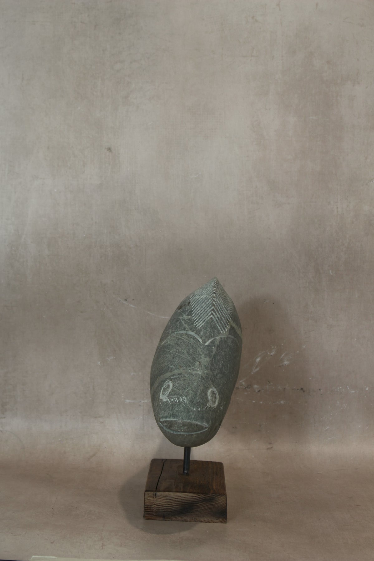 Stone Fish Sculpture - Zimbabwe - 159.4