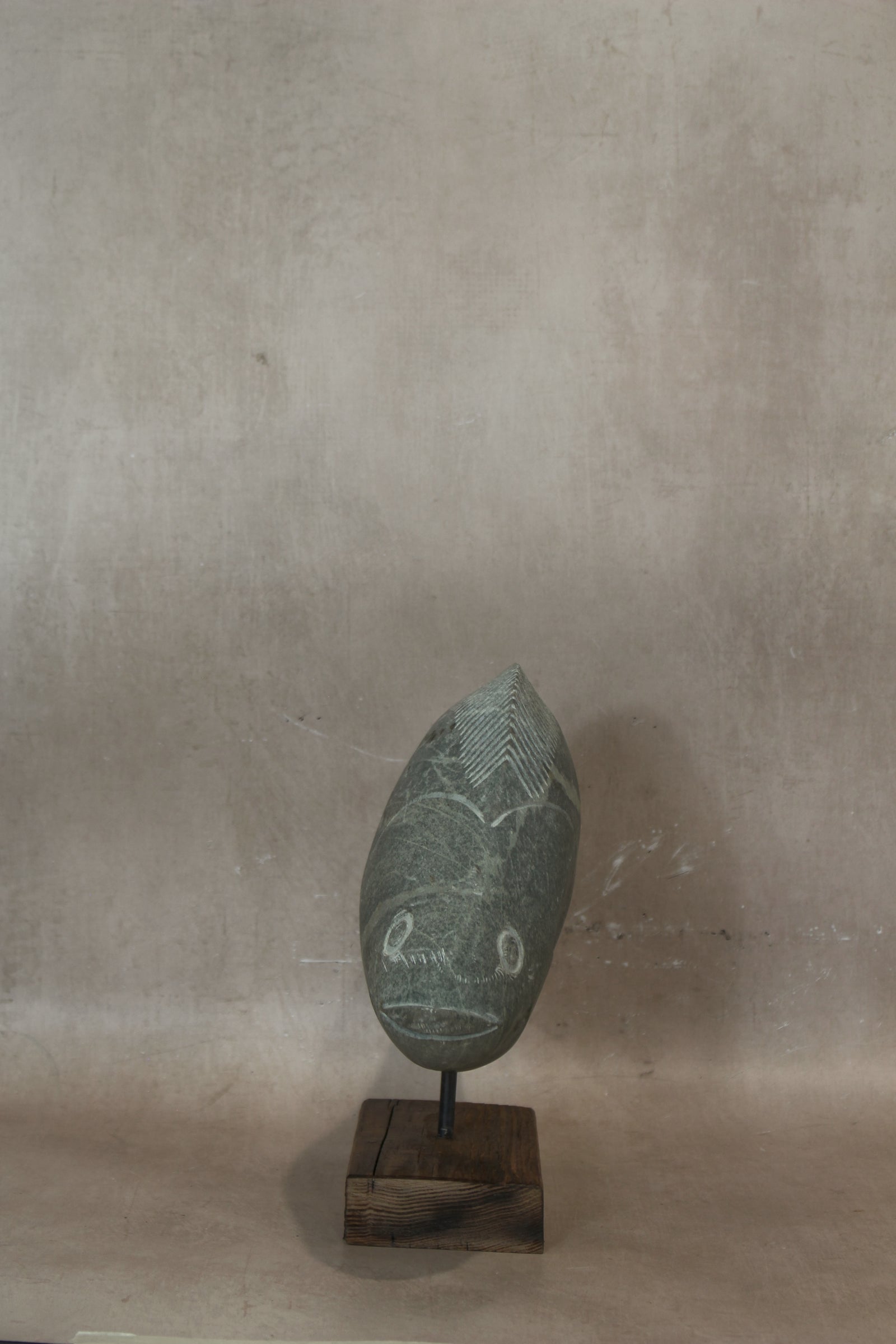 Stone Fish Sculpture - Zimbabwe - 159.4