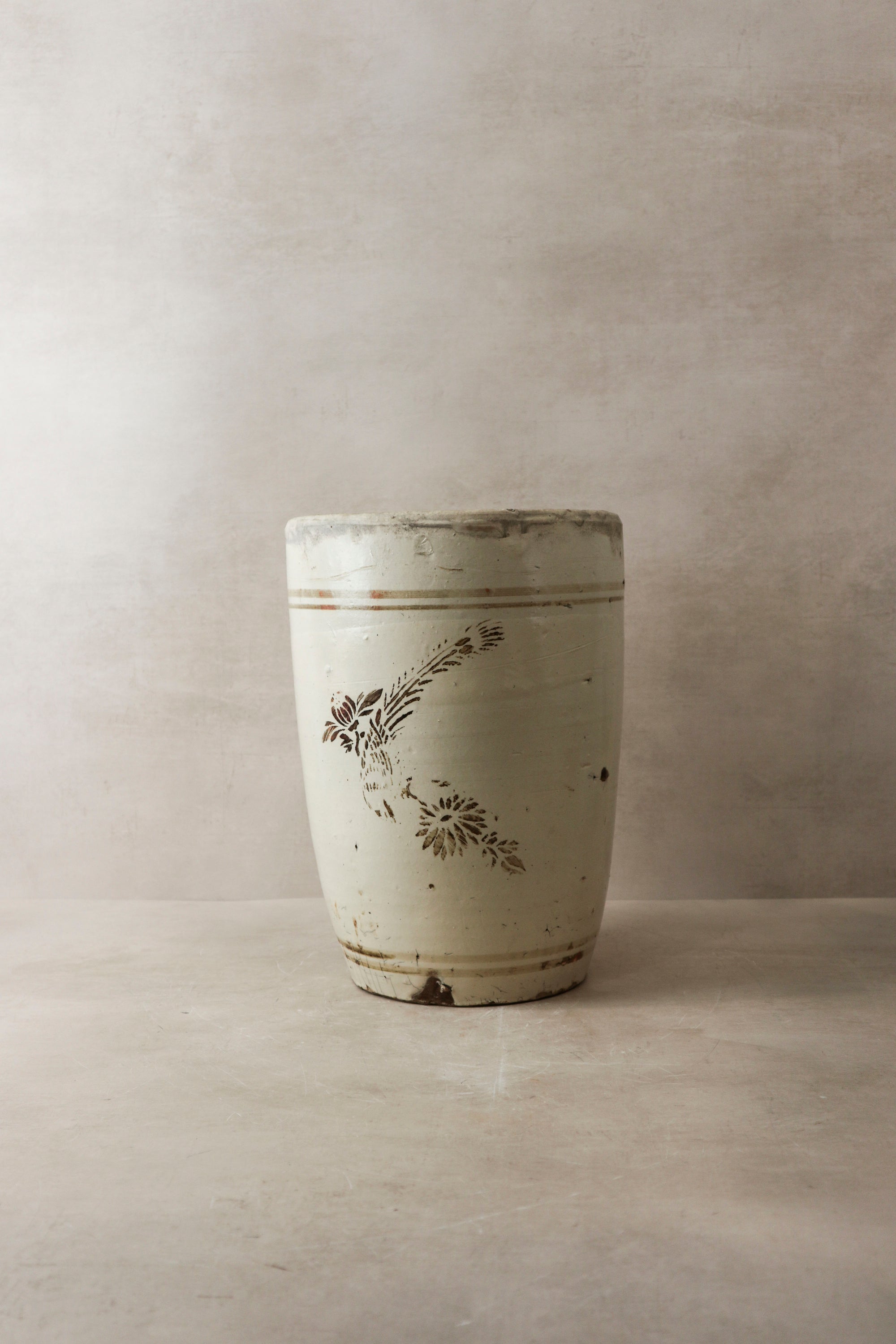 Vintage Glazed Chizou Flower Pot - 1