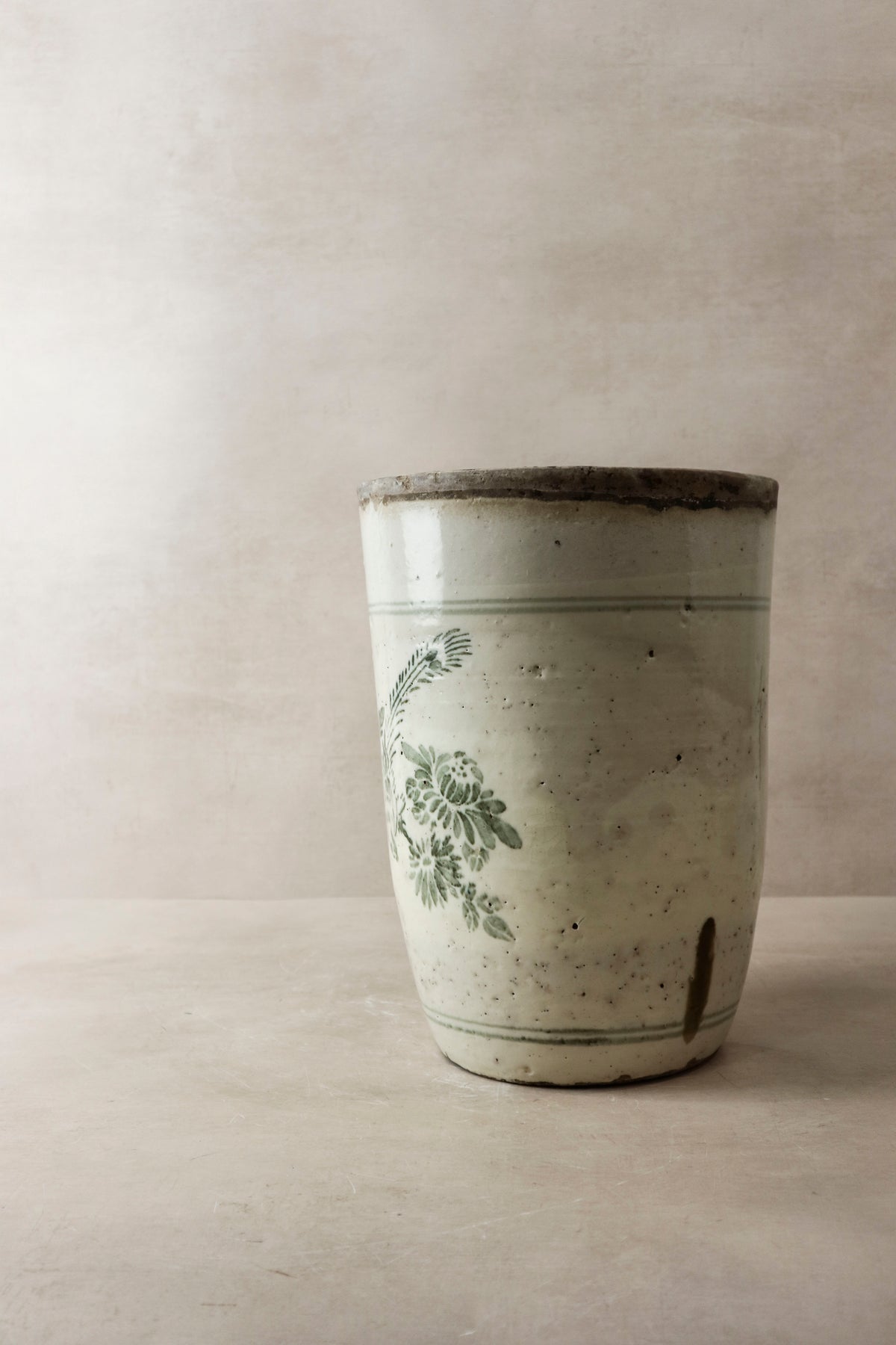 Vintage Glazed Chizou Flower Pot - 4