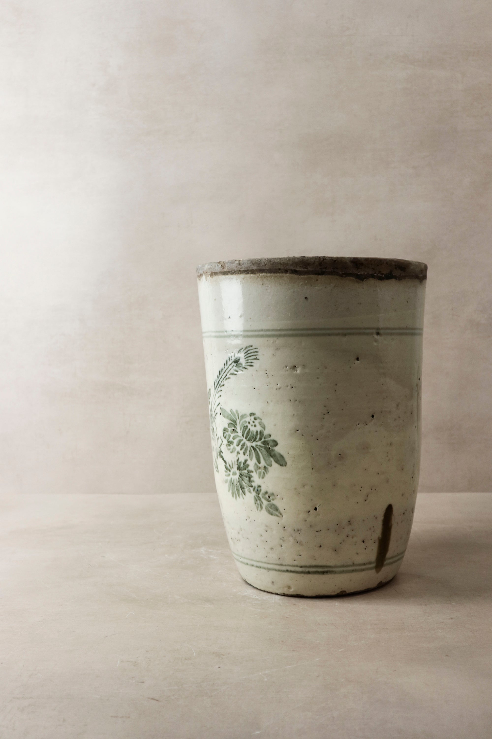 Vintage Glazed Chizou Flower Pot - 4