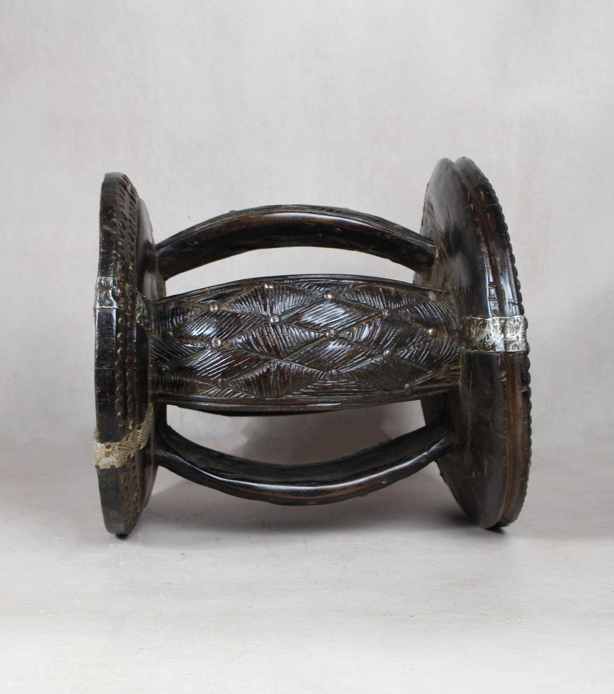 Vintage Rwanda Wood Side Table 2.1