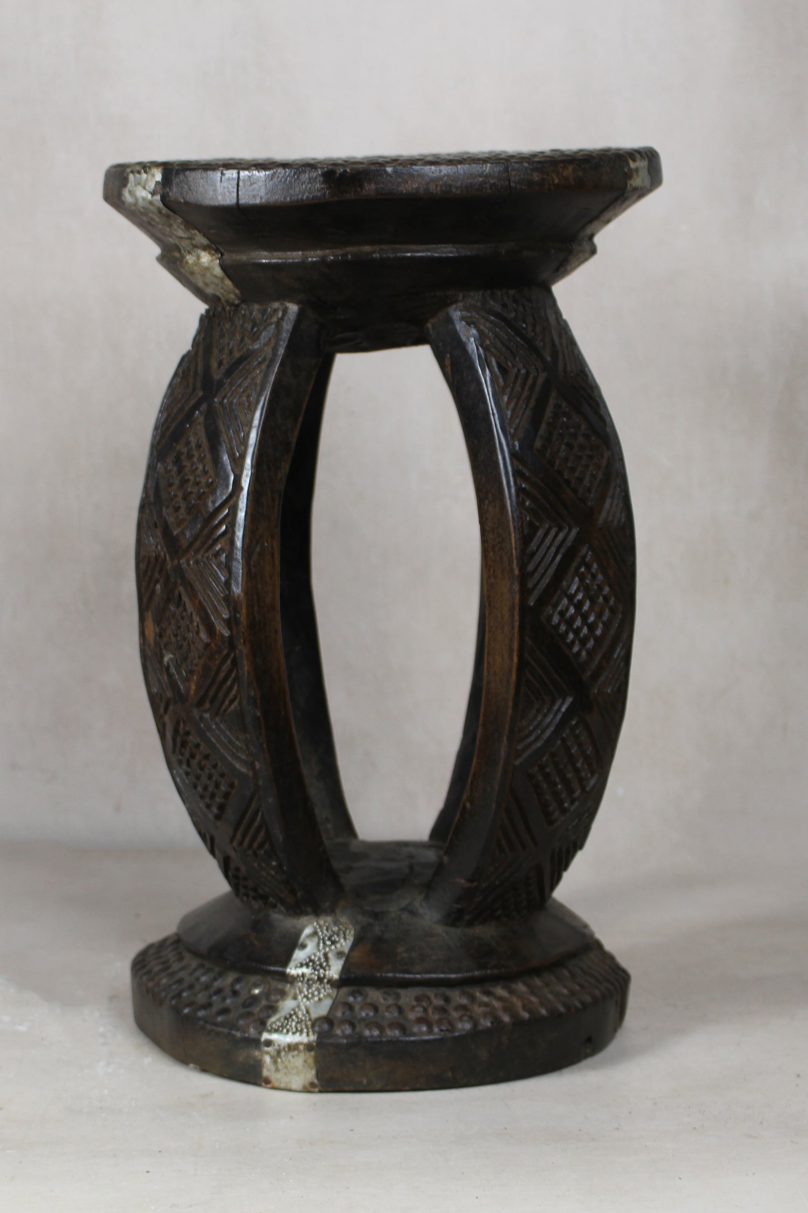 Vintage Rwanda Wood Side Table 2.3