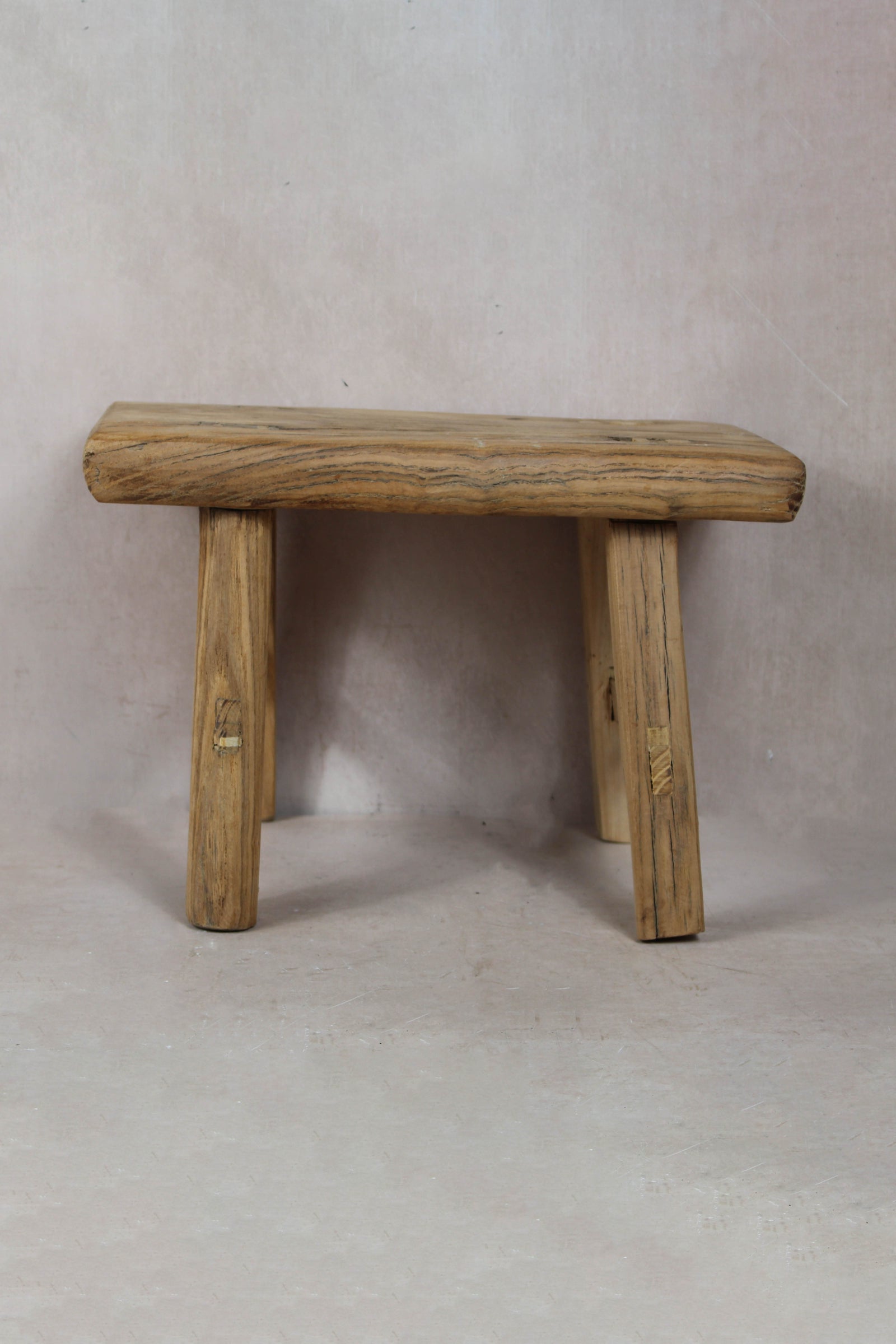 Vintage Rustic Stool Small - Elm wood - 34
