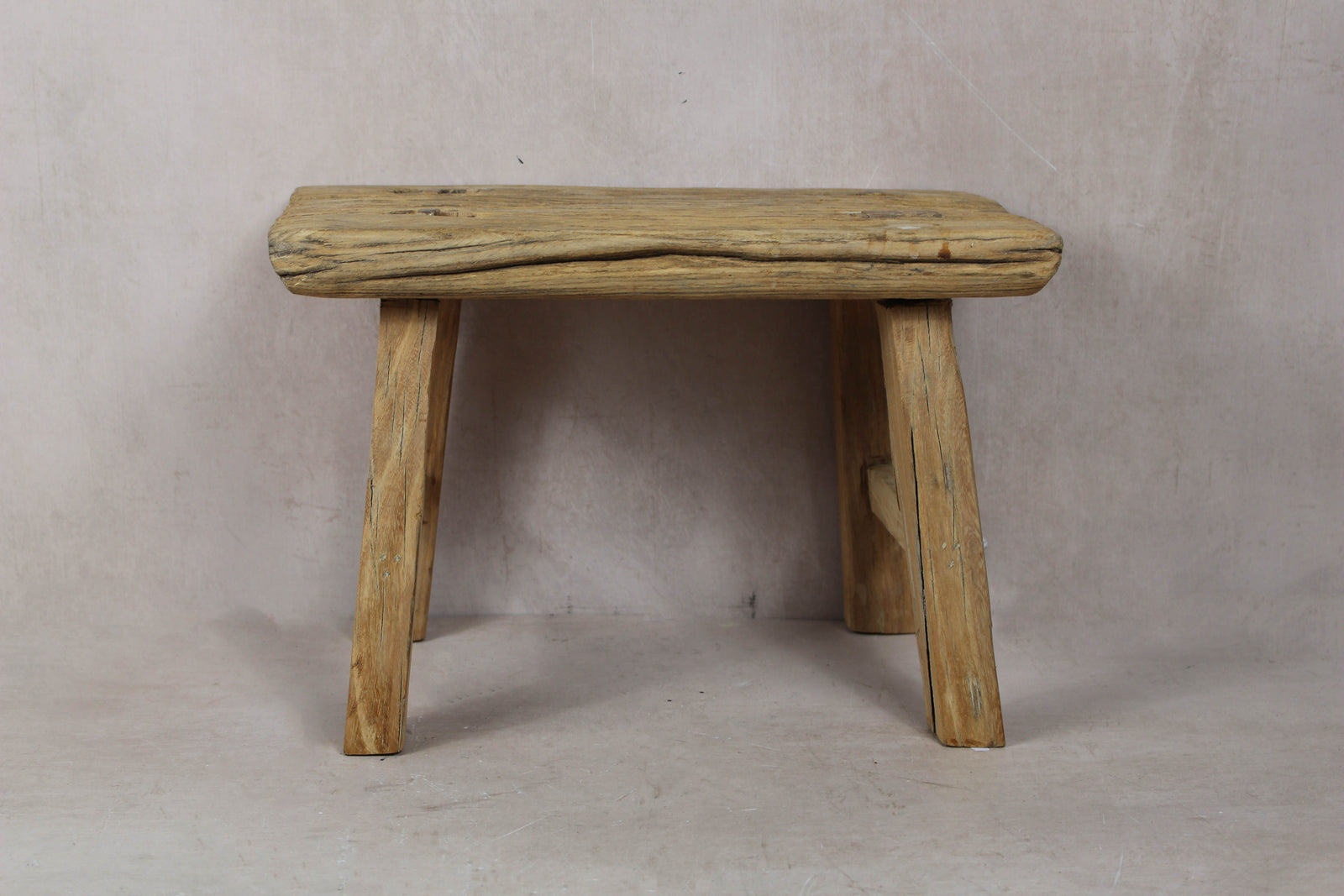 Vintage Rustic Stool Small - Elm wood - 36