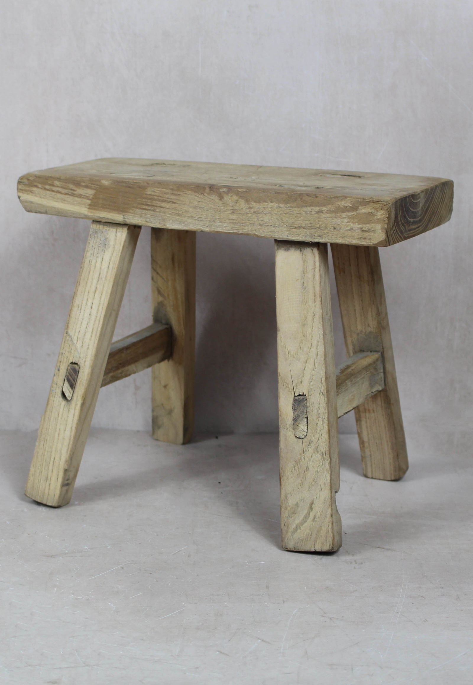 Vintage Rustic Stool Small - Elm wood - 39