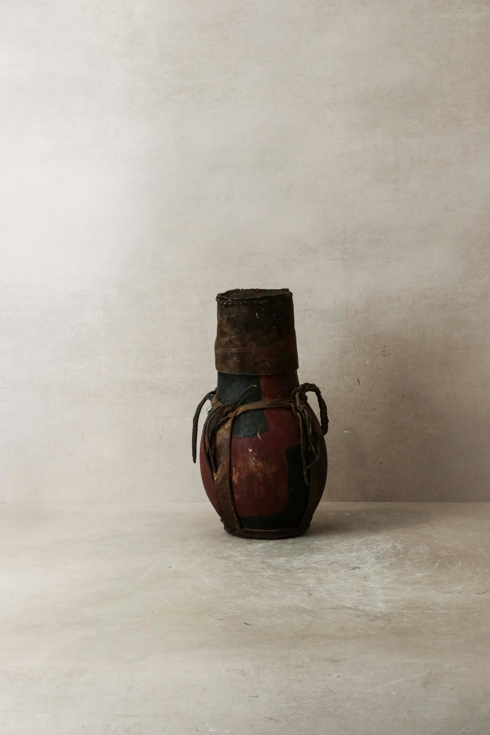 Turkana milk container — detail of the aged patina