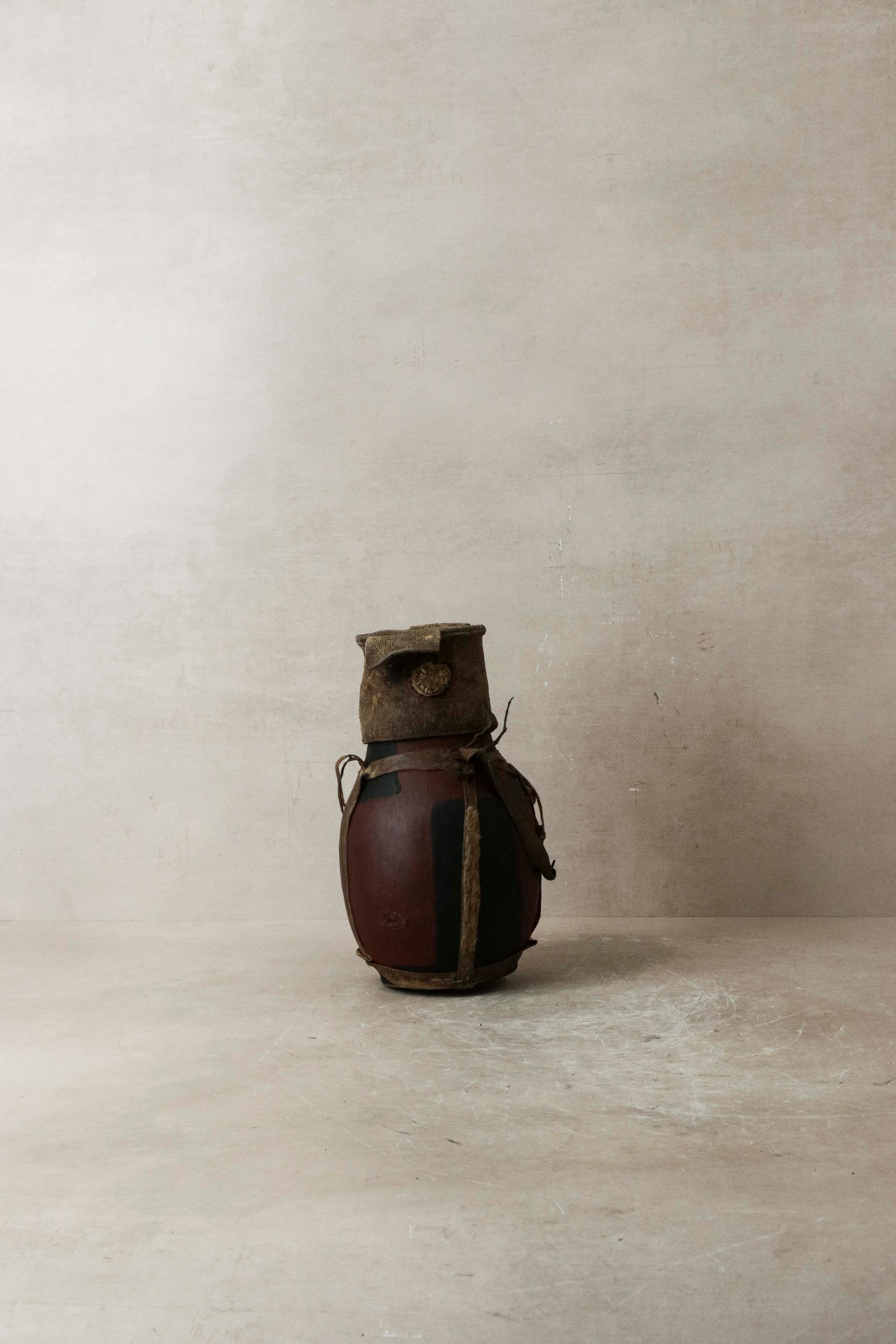 Turkana milk container — detail of the aged patina