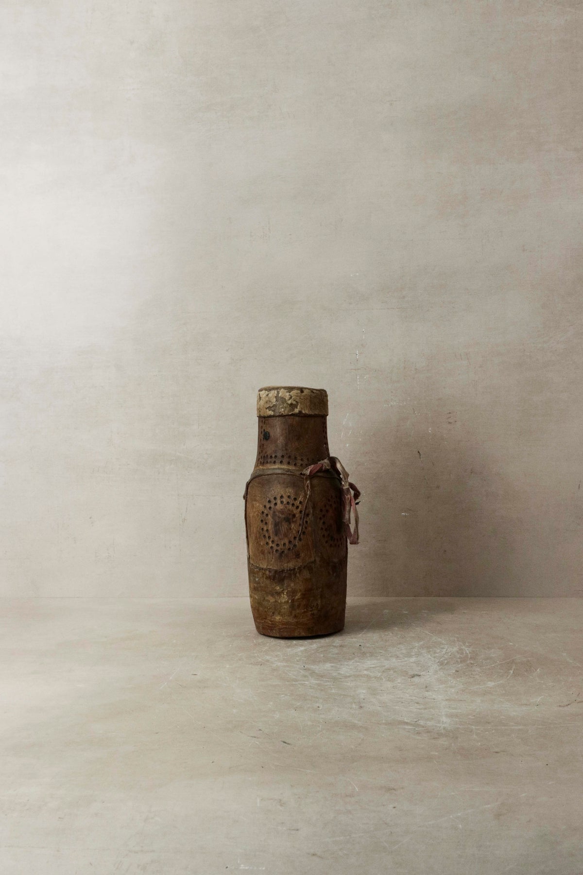 Turkana honey container — detail of the aged patina
