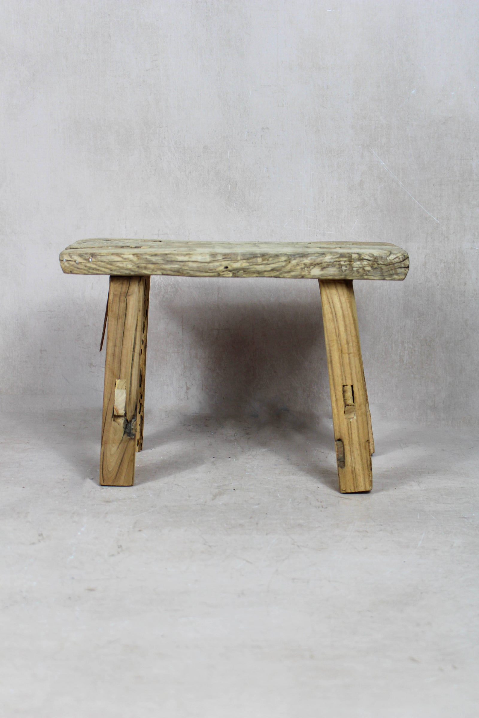 Vintage Rustic Stool Small - Elm wood - 42