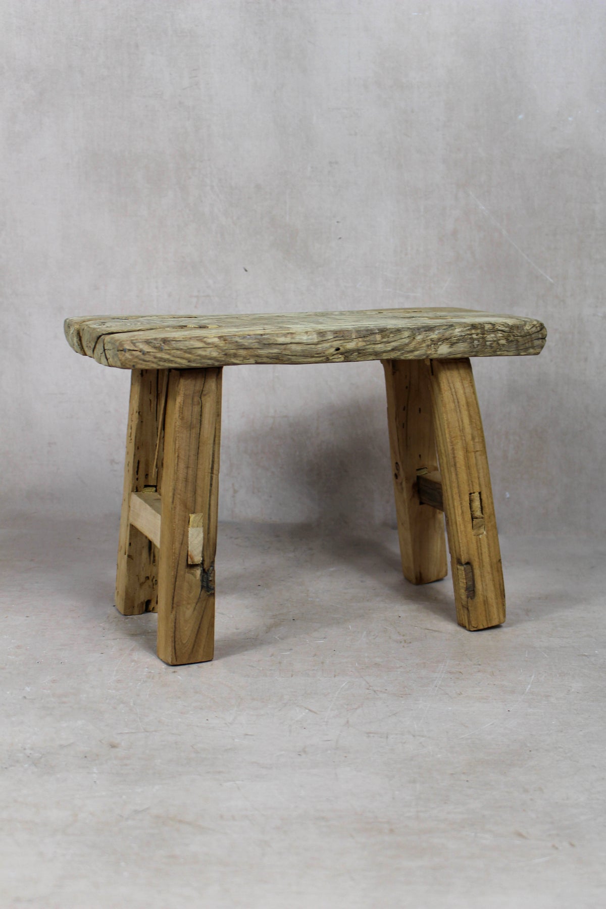 Vintage Rustic Stool Small - Elm wood - 42