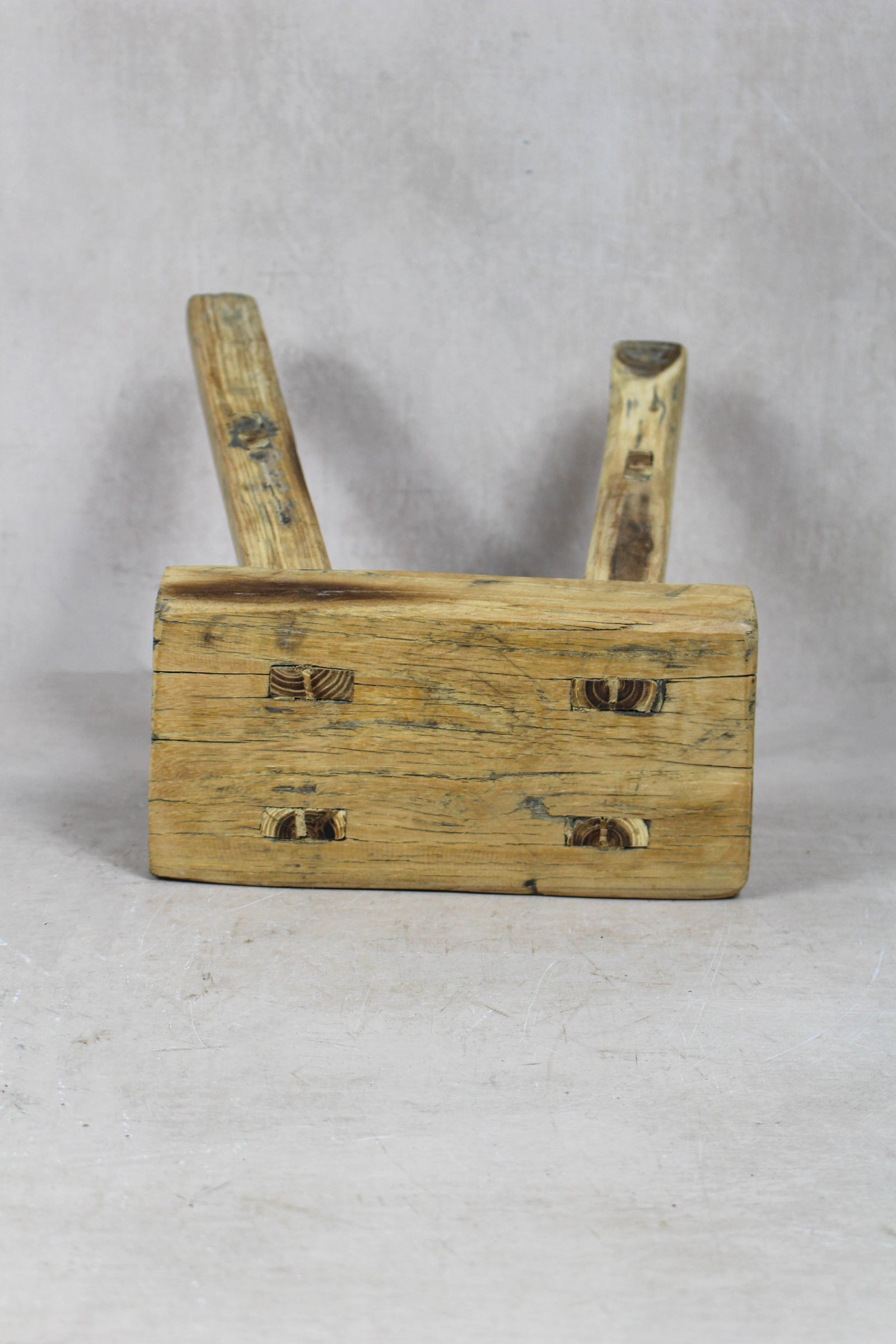 Vintage Rustic Stool Small - Elm wood - 43