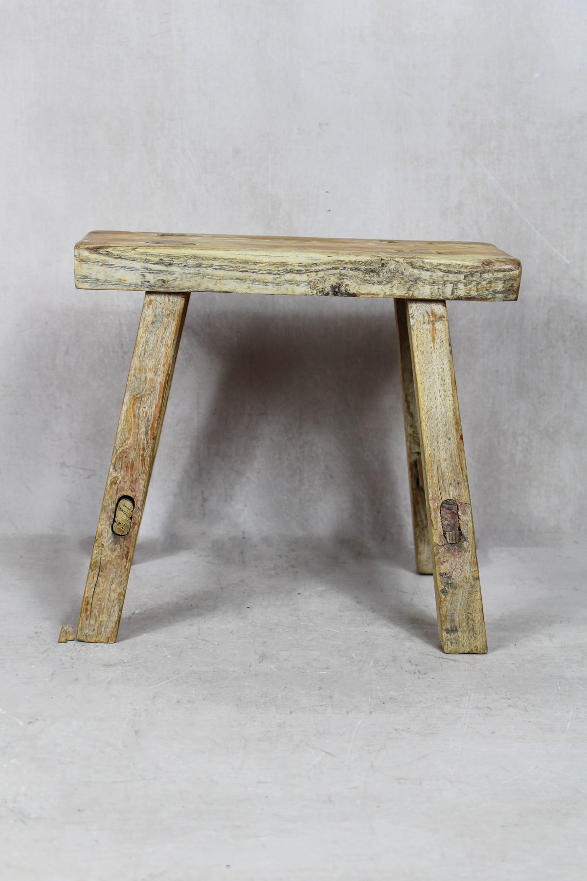 Vintage Rustic Stool Small - Elm wood - 44
