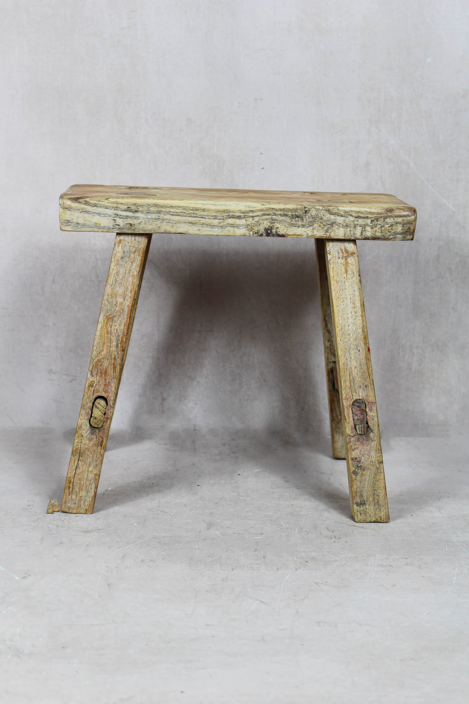 Vintage Rustic Stool Small - Elm wood - 44
