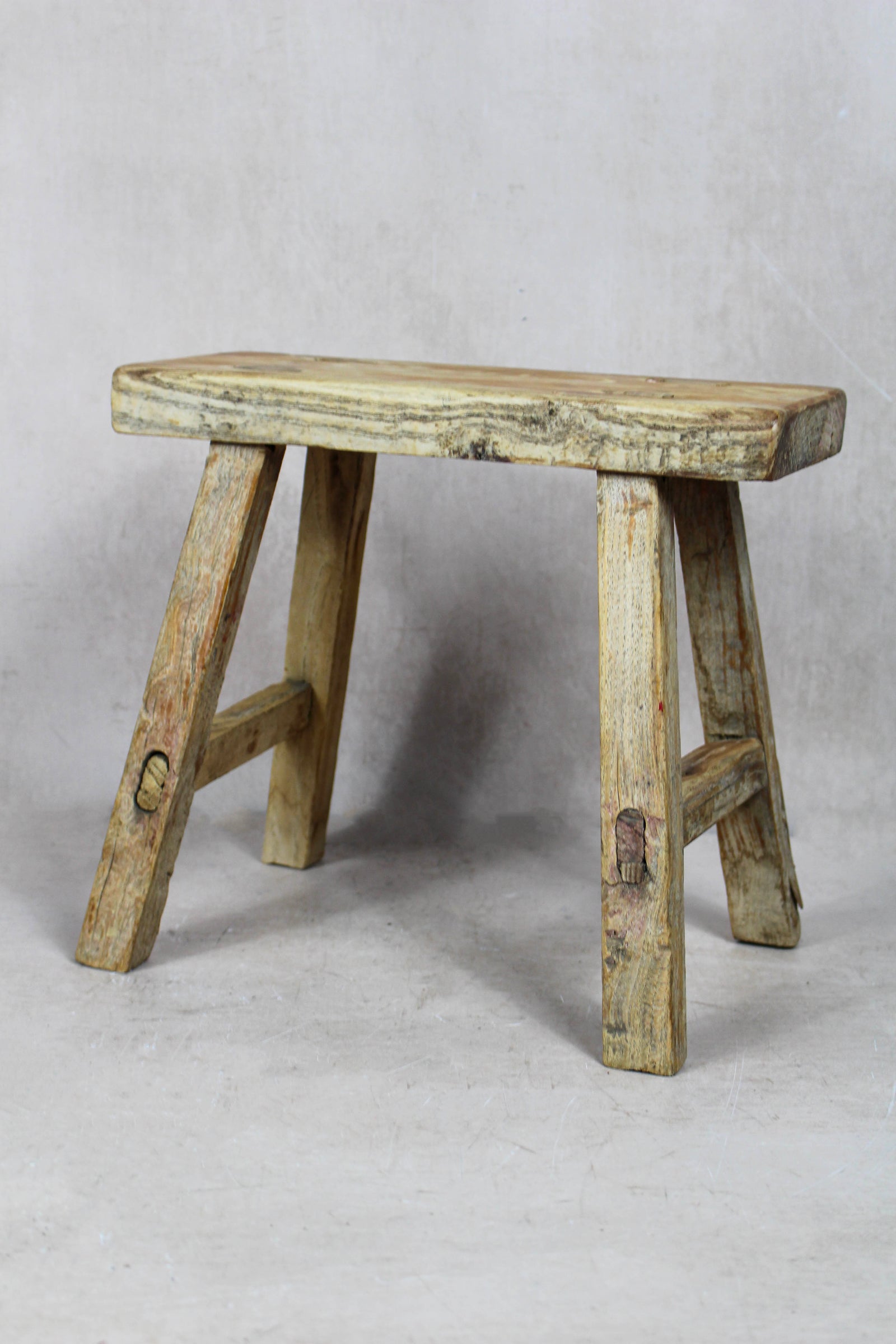 Vintage Rustic Stool Small - Elm wood - 44