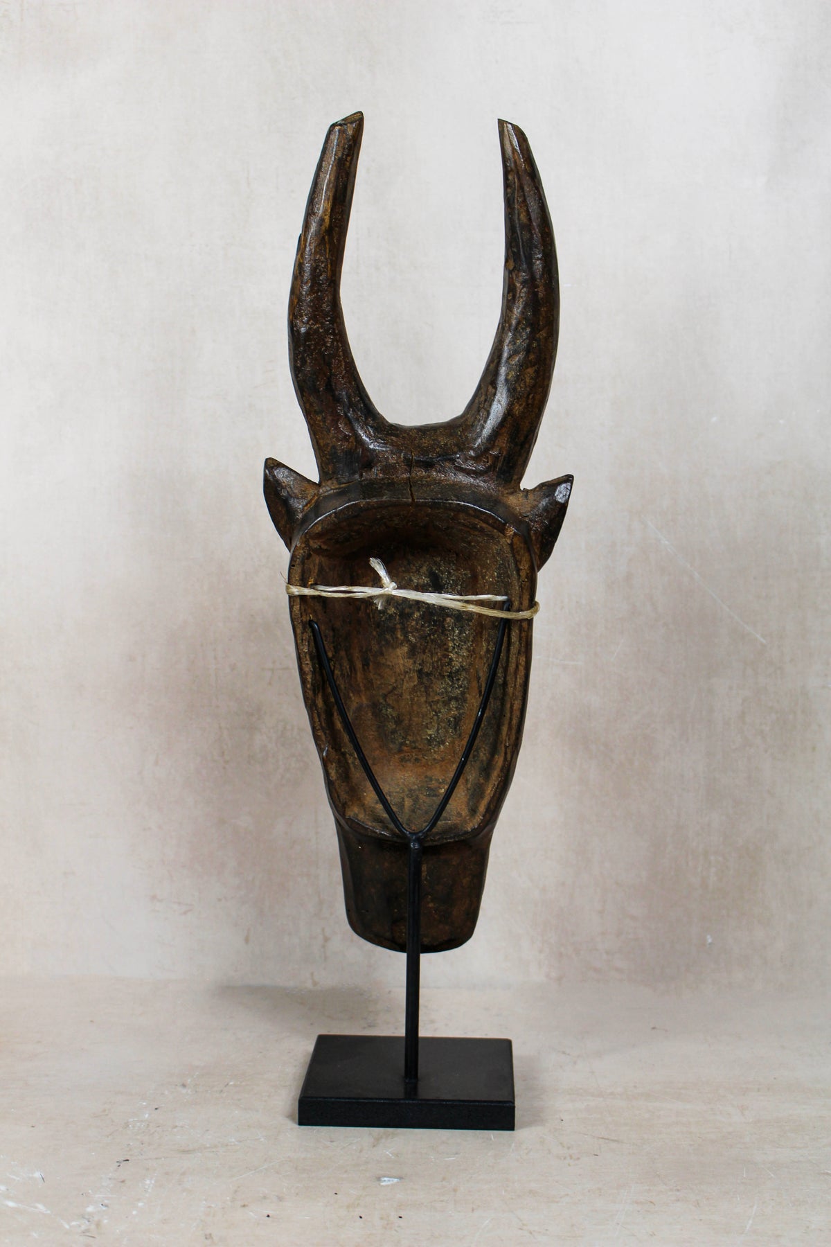 Mali Bull Mask with Repoussé Metal Work - 196.4