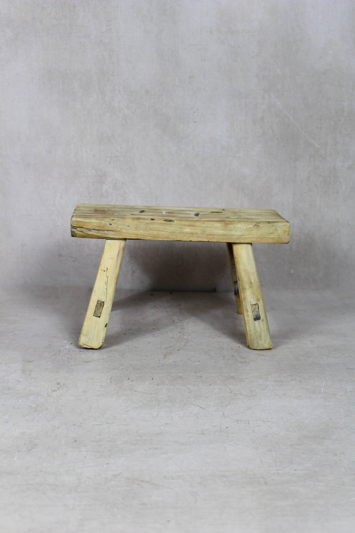 Vintage Rustic Stool Small - Elm wood - 47