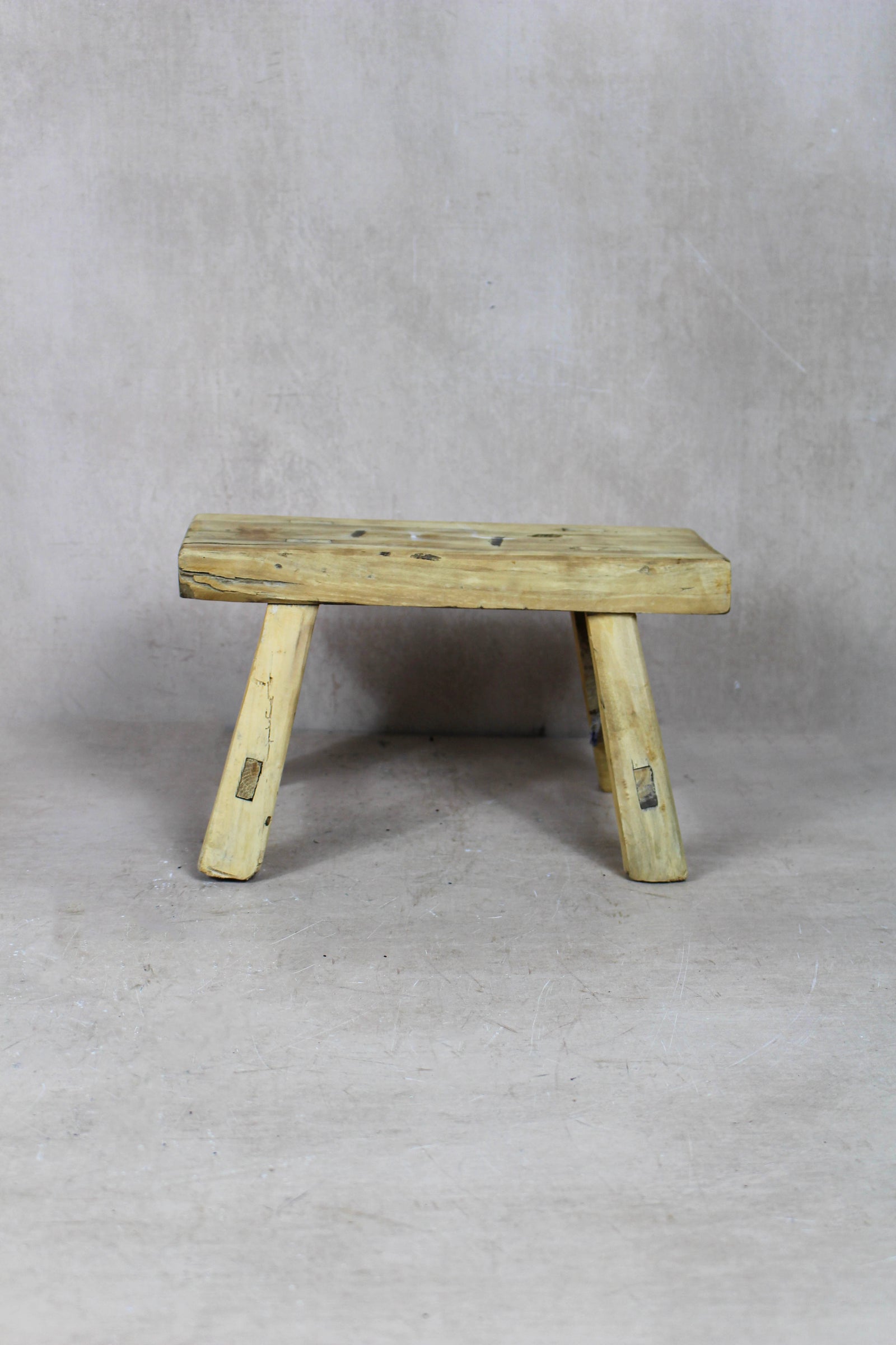 Vintage Rustic Stool Small - Elm wood - 47