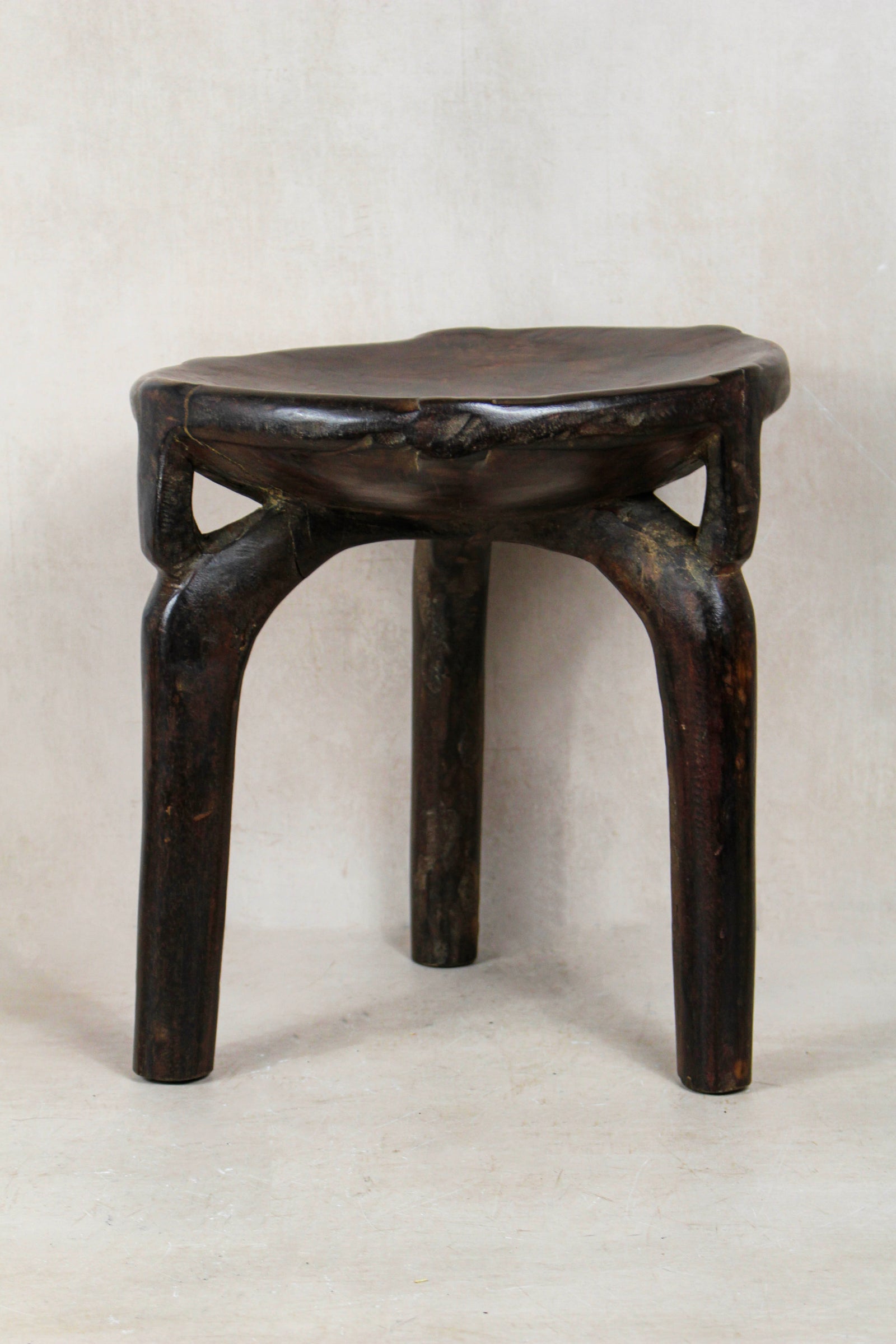 Hand-carved vintage Hehe Iringa stool from Tanzania