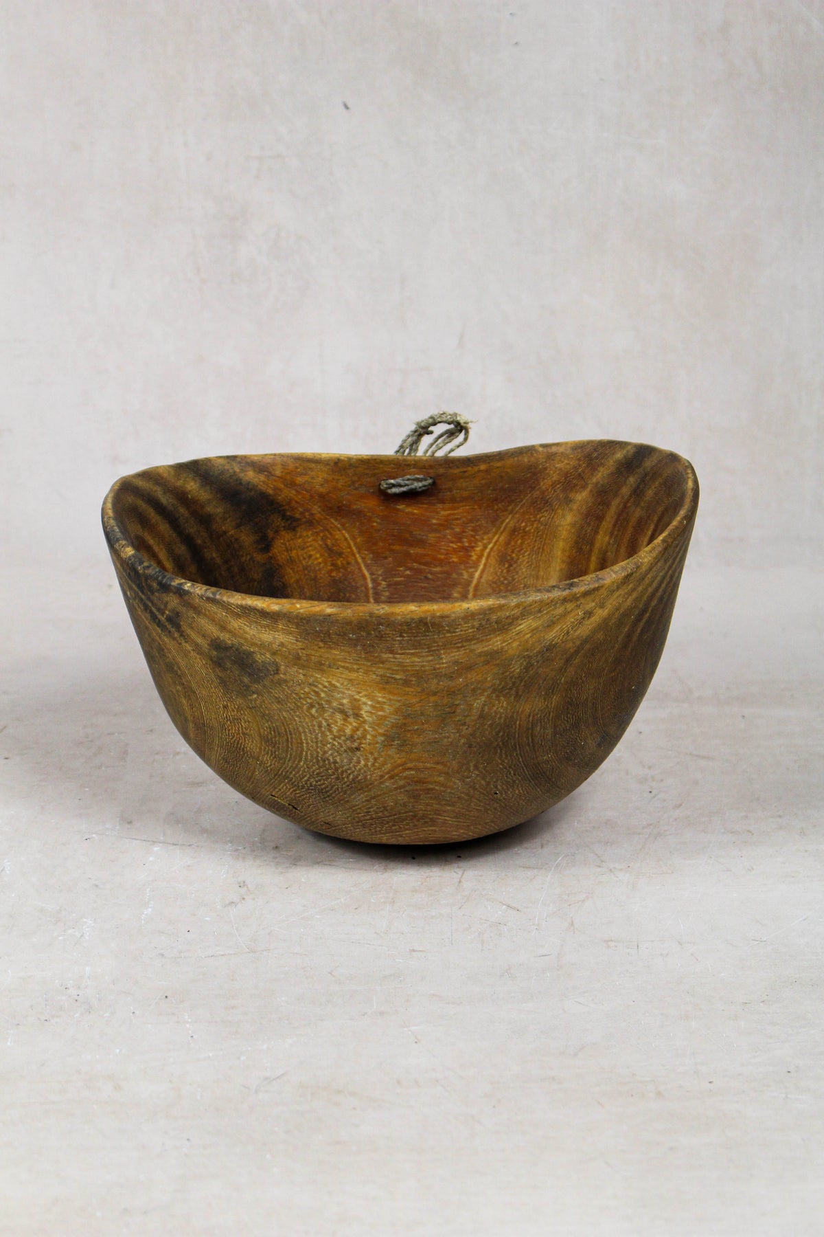 Vintage hand-carved Turkana wooden bowl from Kenya