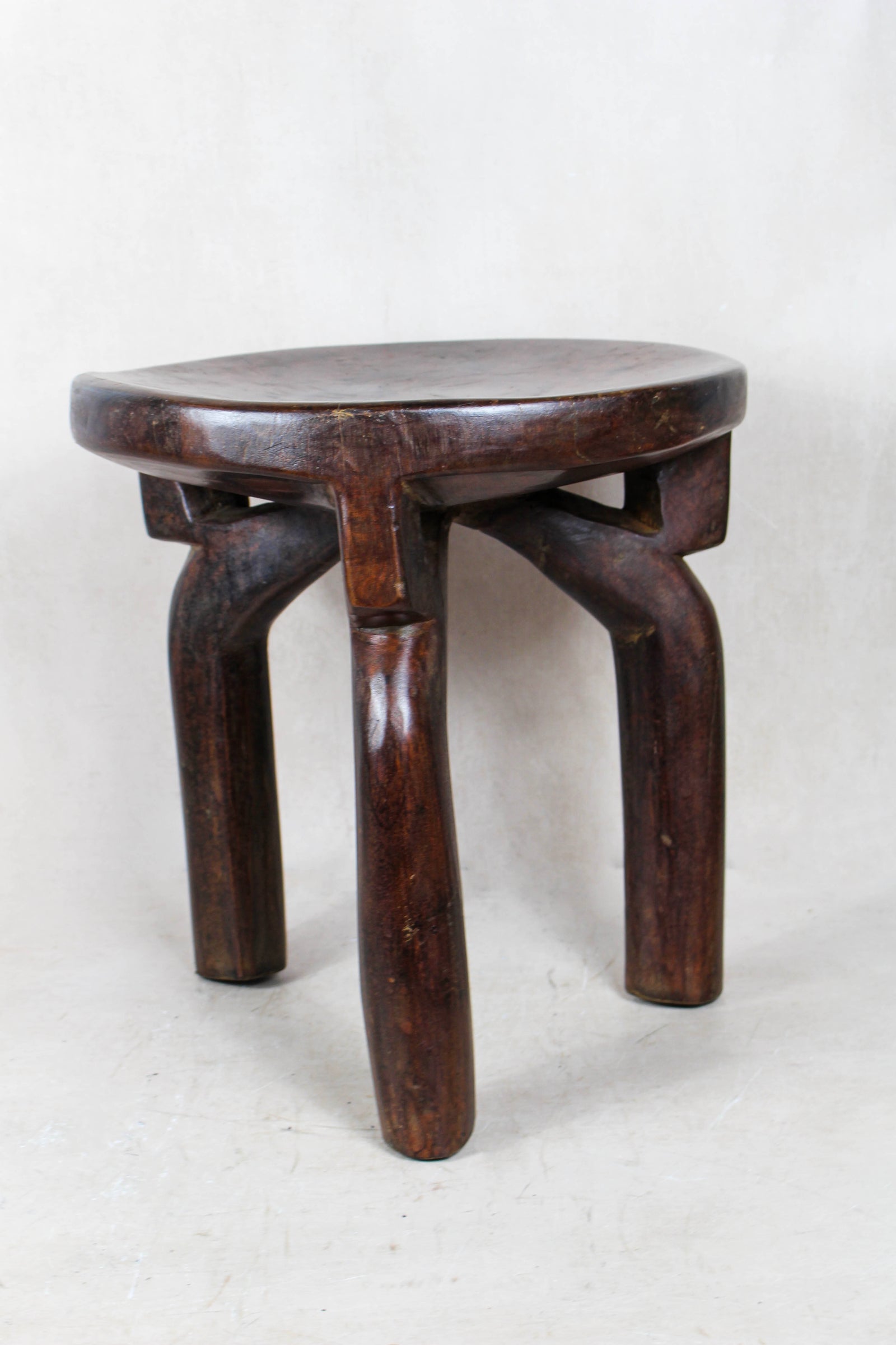 Hand-carved vintage Hehe Iringa stool from Tanzania