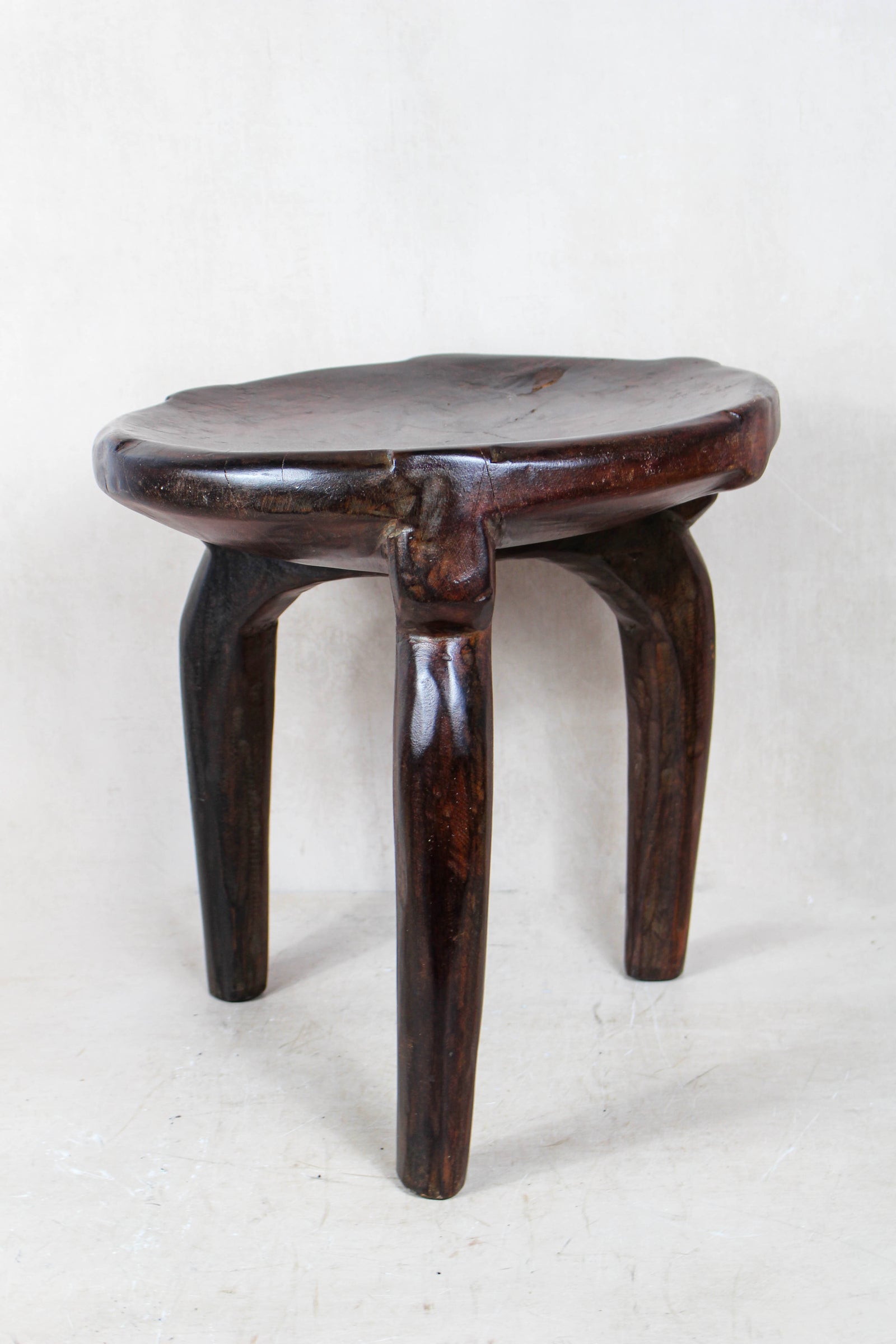 Hand-carved vintage Hehe Iringa stool from Tanzania