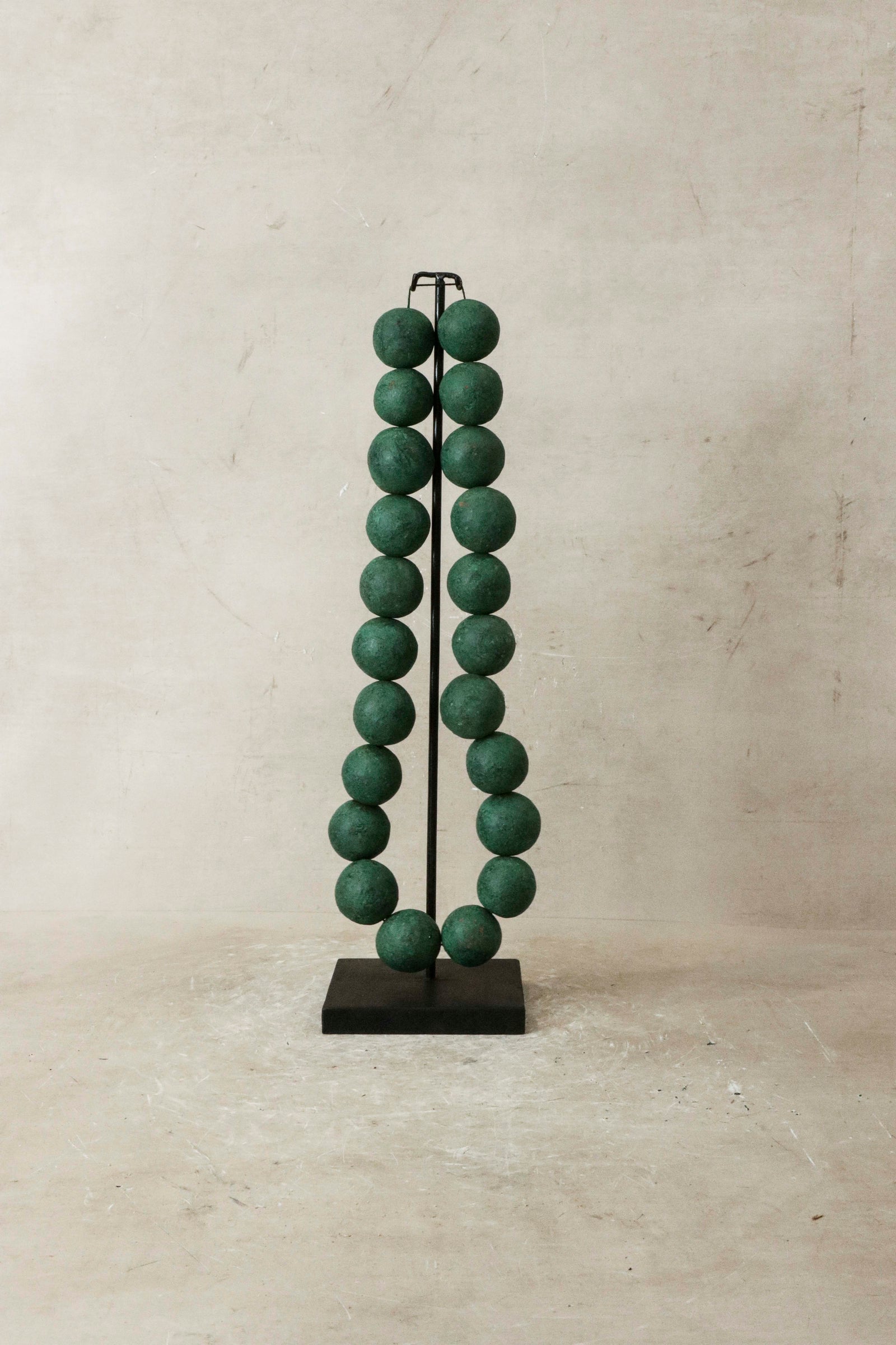 Cameroon Clay Beads- Green 36.1