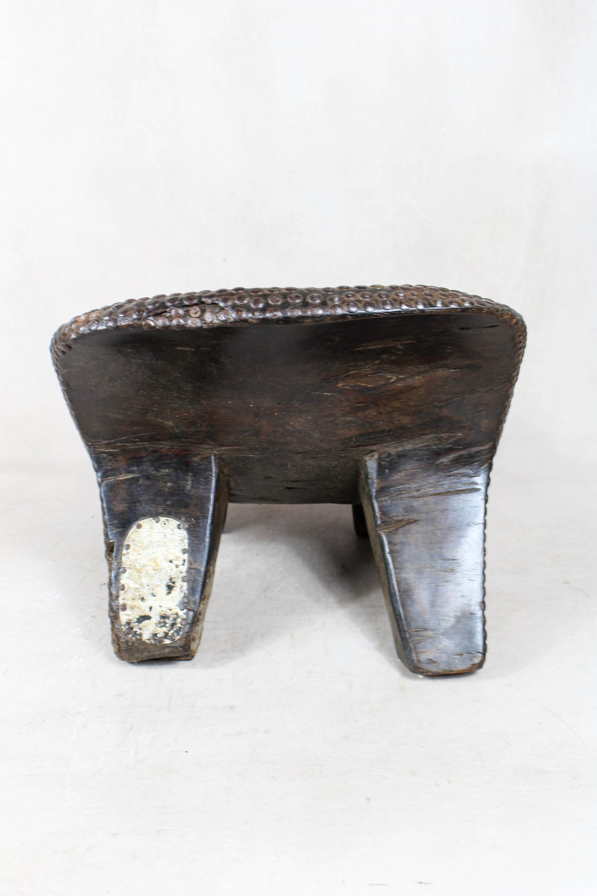Vintage Ngombe Wood Stool DRC 221.1