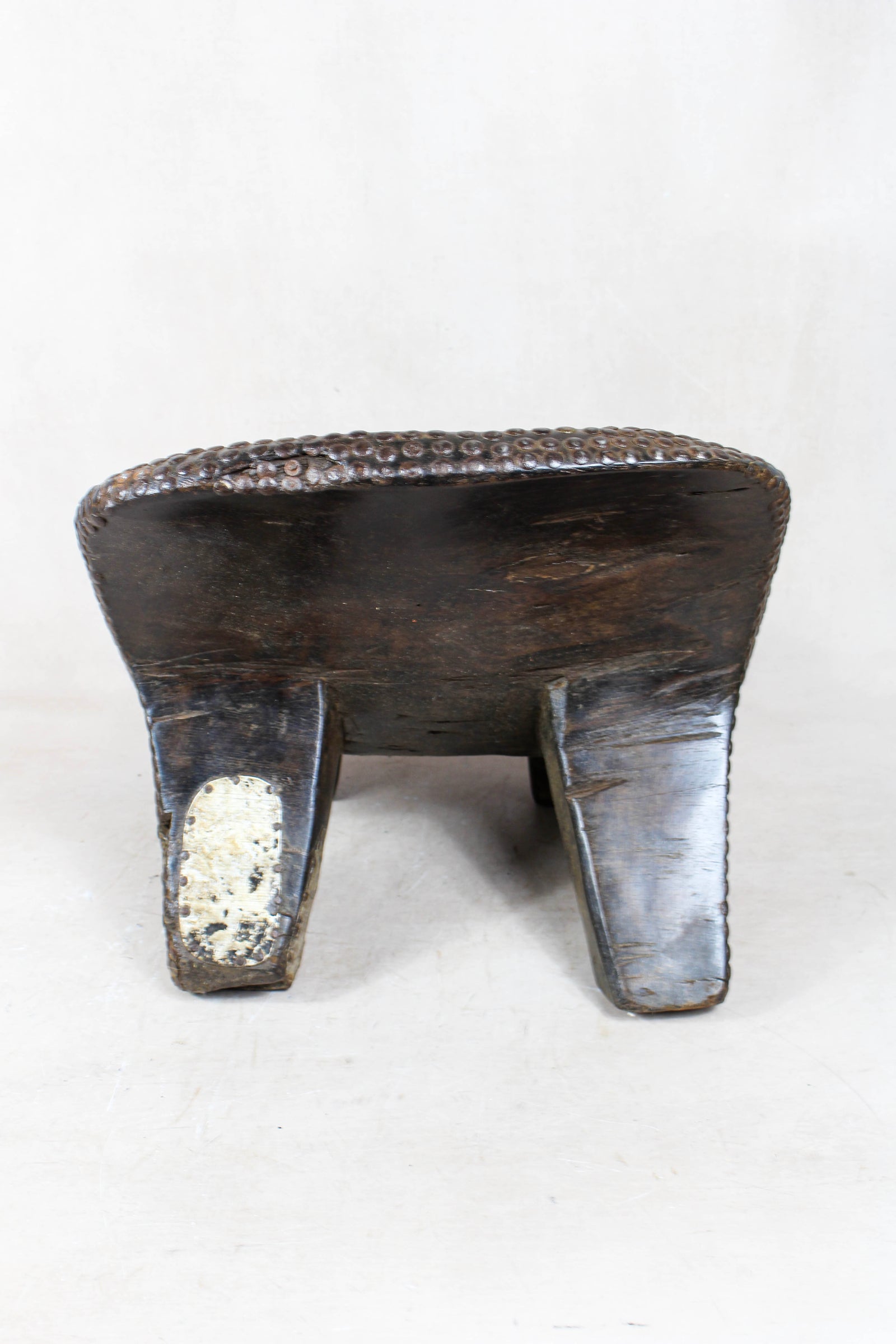 Vintage Ngombe Wood Stool DRC 221.1