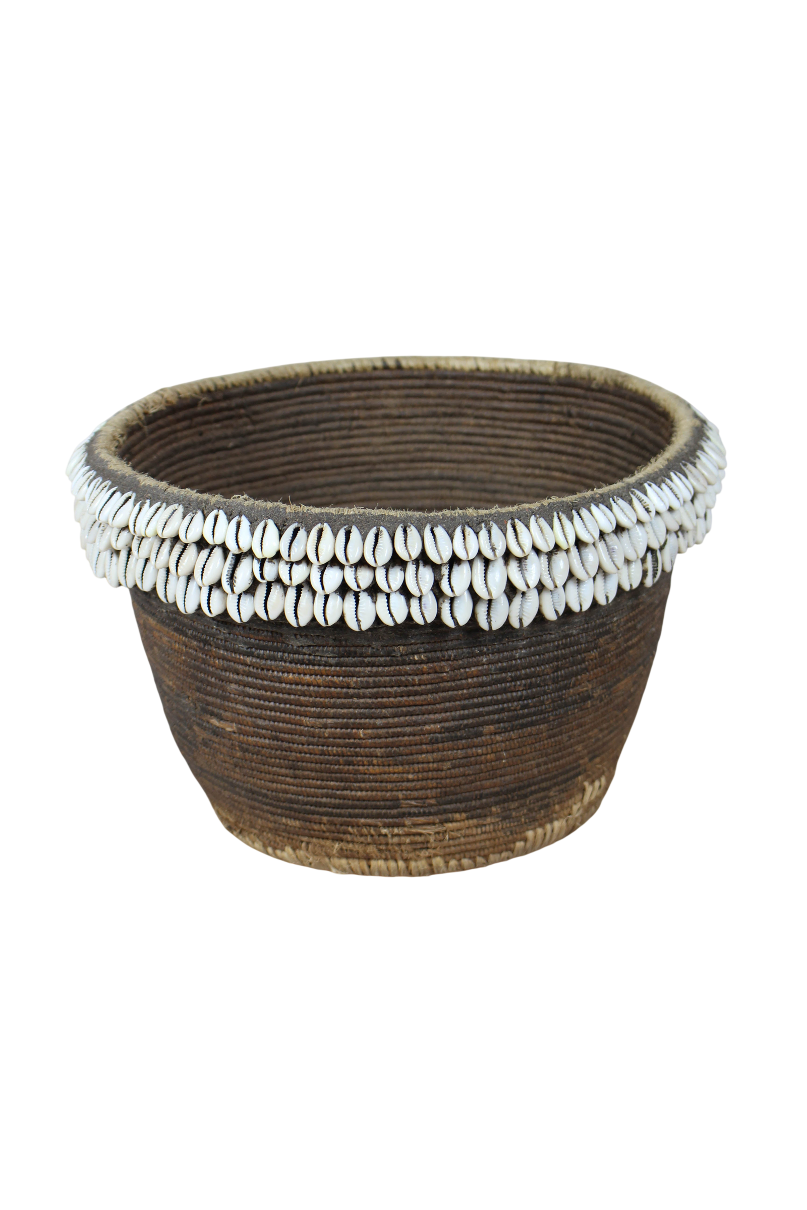 Vintage Tutsi Basket - Rwanda - with Cowrie shells - 106.15