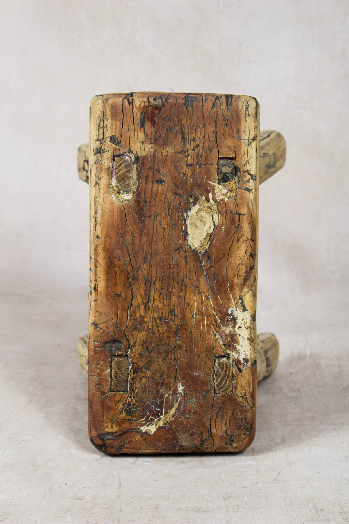 Vintage Rustic Stool Small - Elm wood - 50